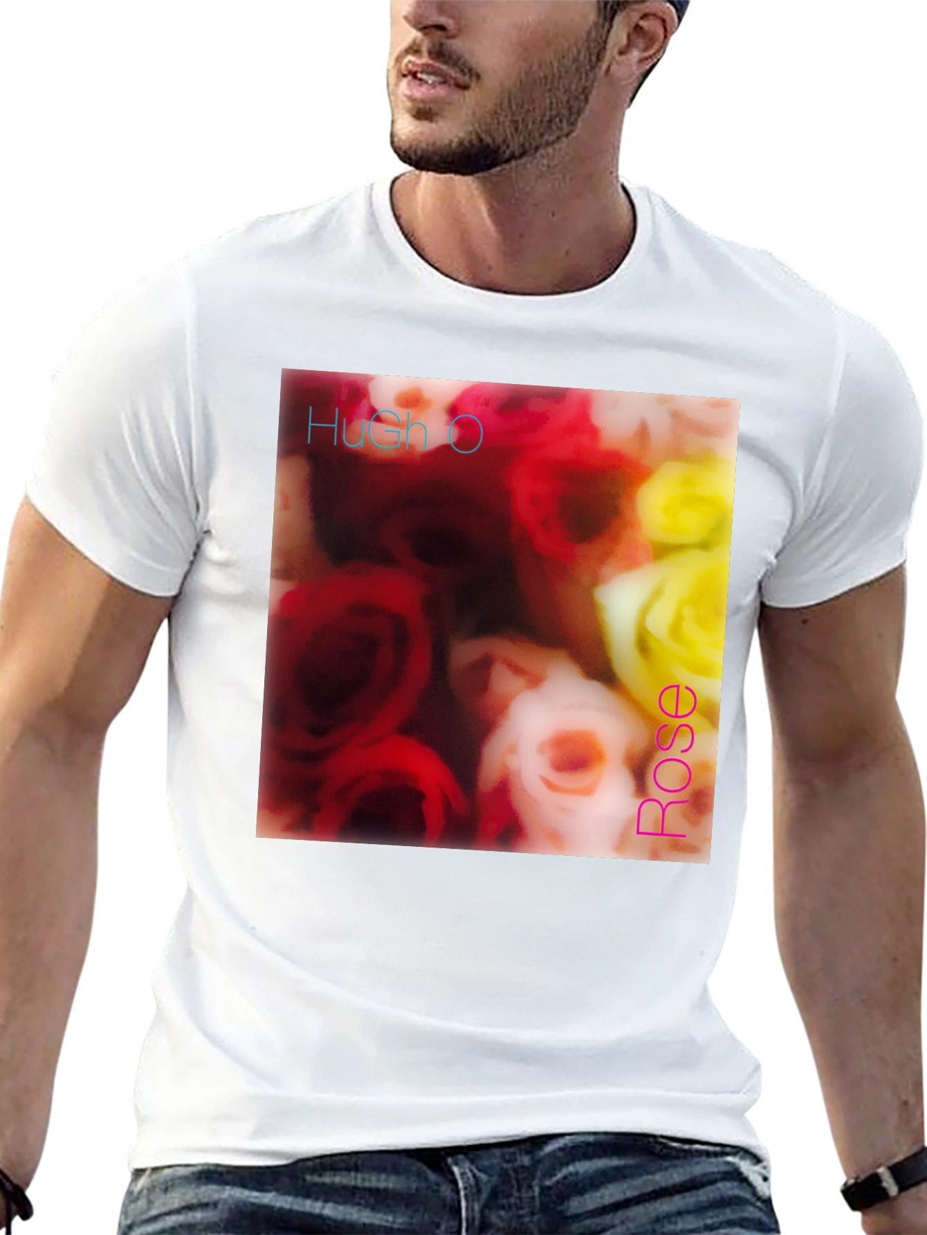 Hush O Rose T-Shirt - Floral Design Tee