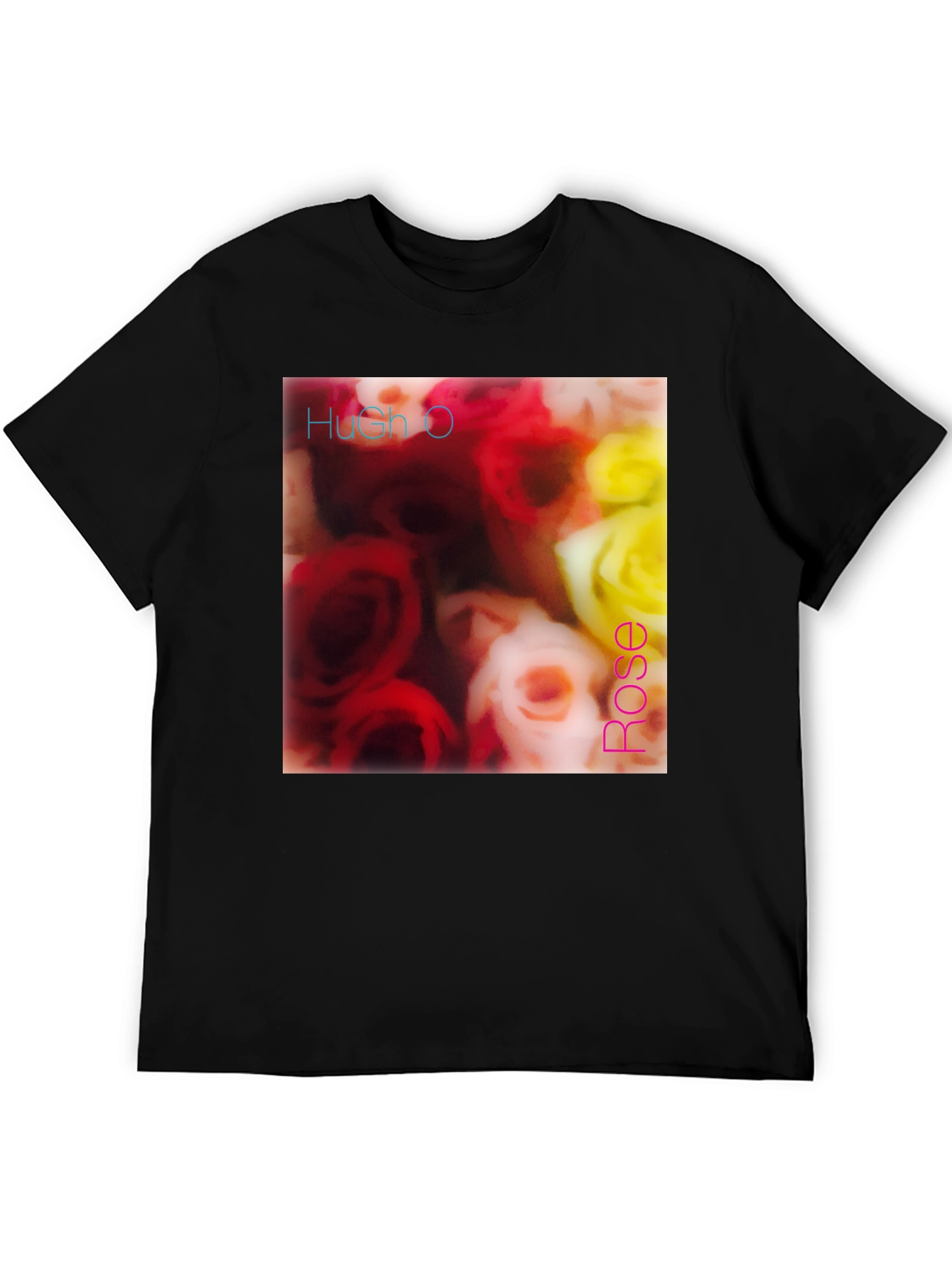 Hush O Rose T-Shirt - Floral Design Tee