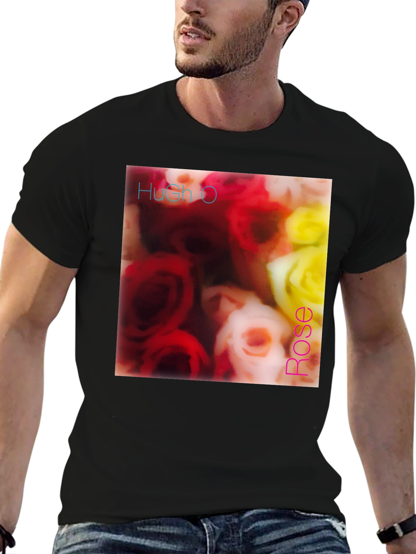 Hush O Rose T-Shirt - Floral Design Tee