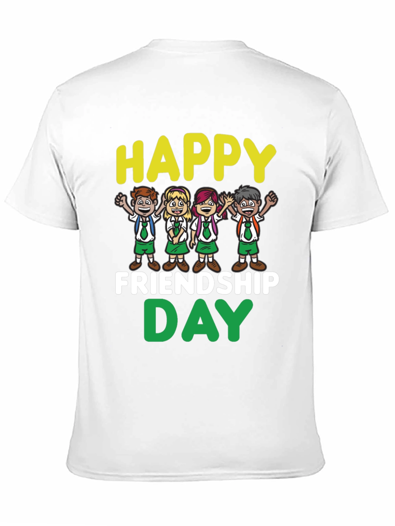Happy Friendship Day T-Shirt - Fun Cartoon Kids Design
