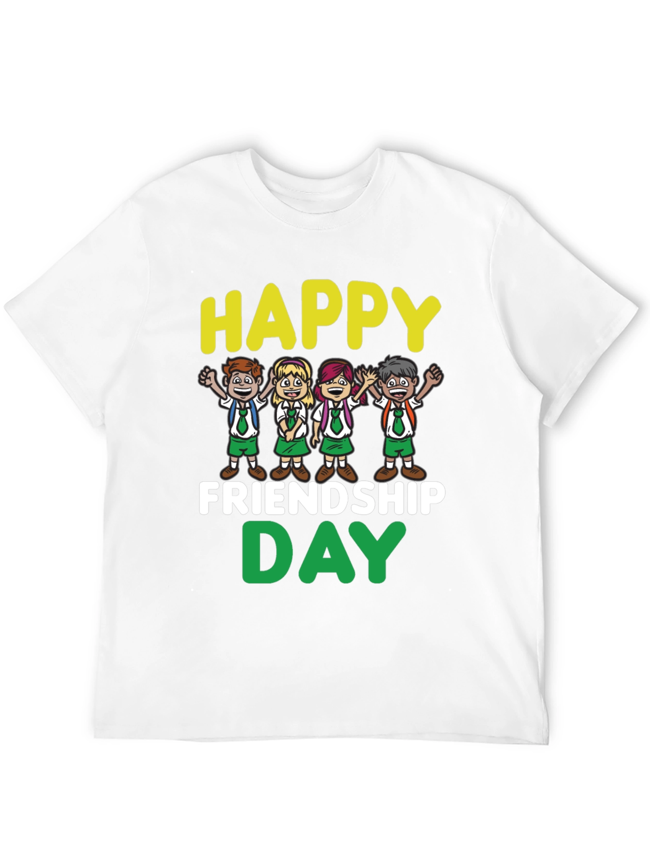 Happy Friendship Day T-Shirt - Fun Cartoon Kids Design