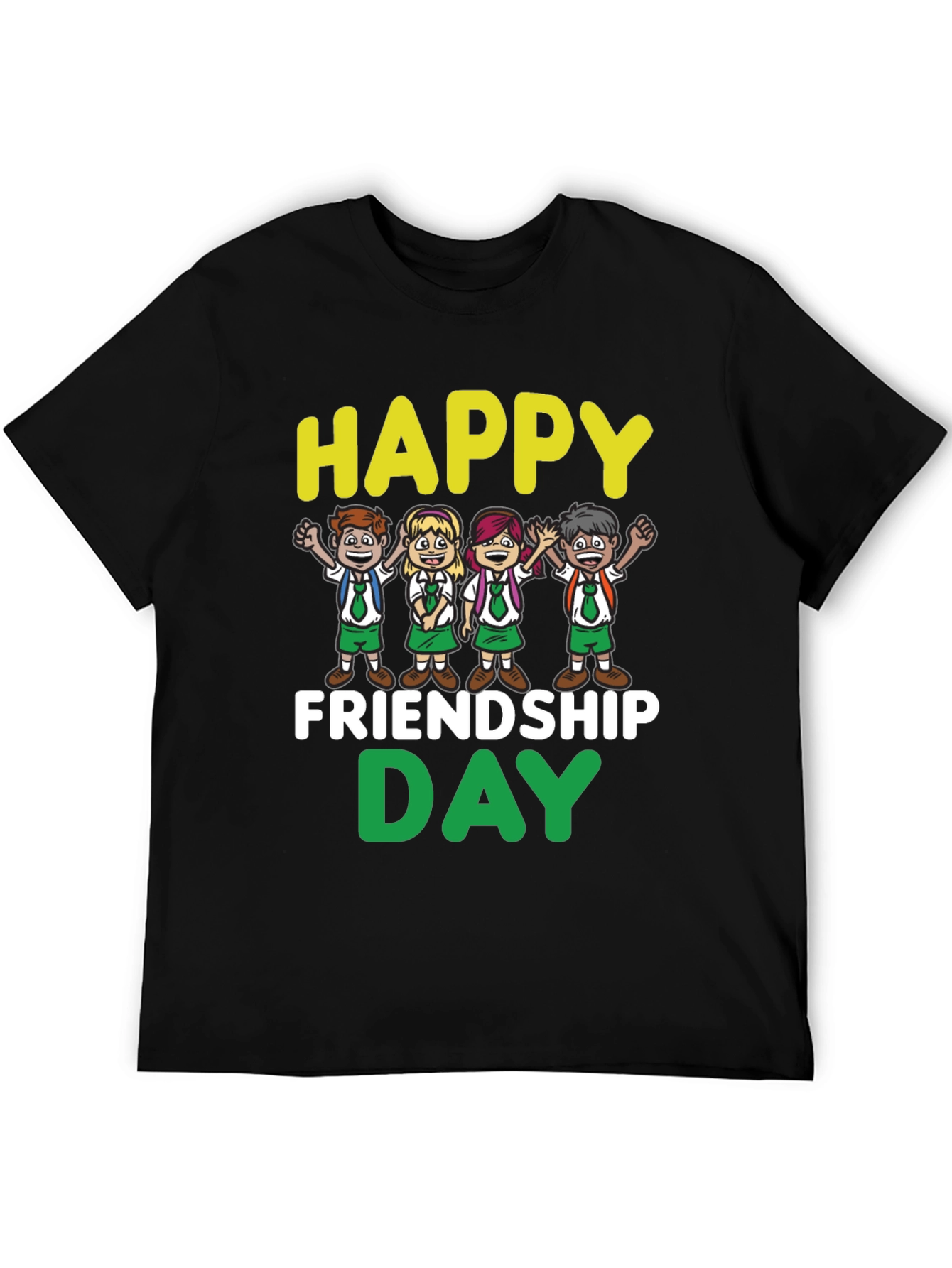 Happy Friendship Day T-Shirt - Fun Cartoon Kids Design