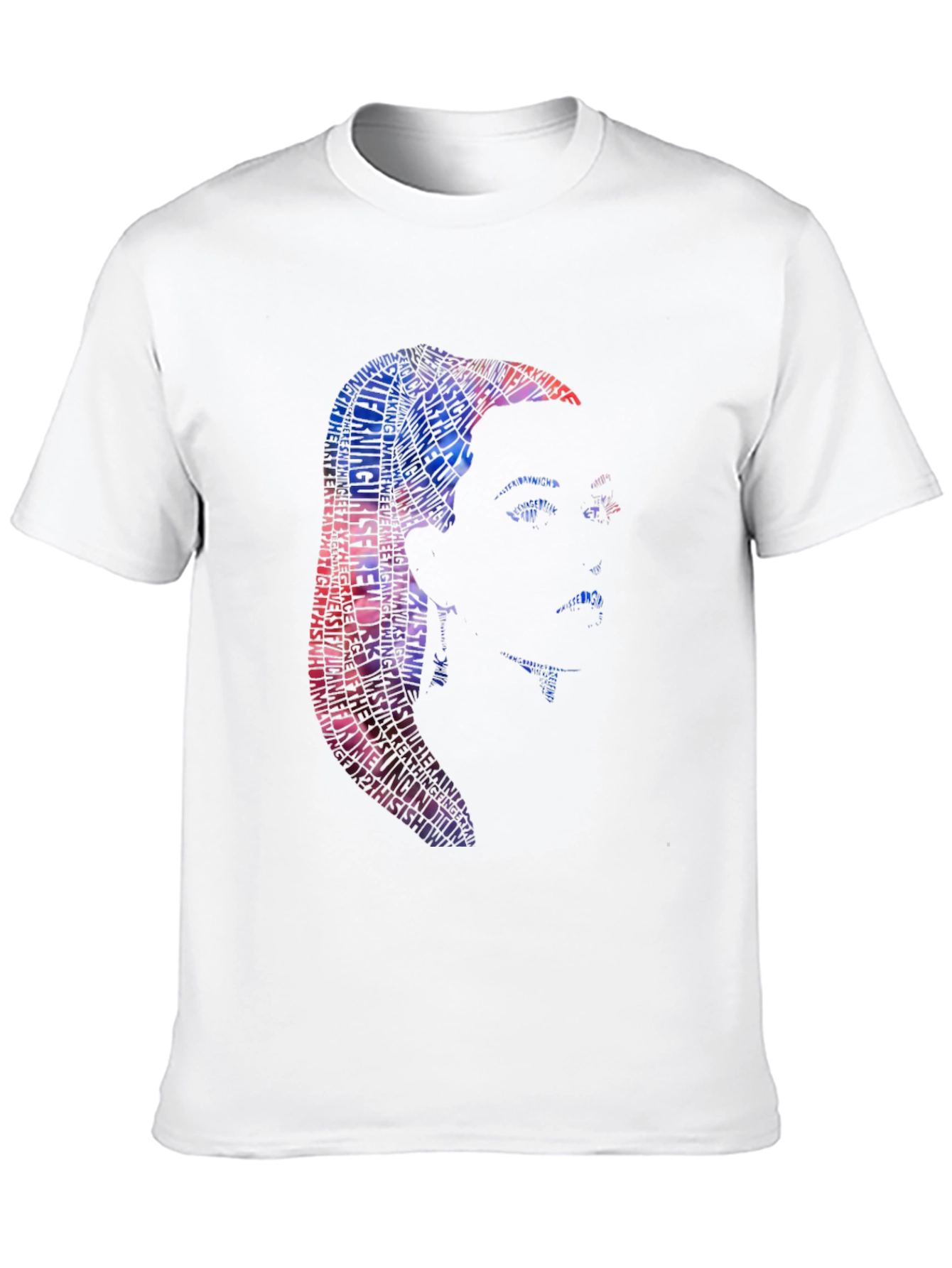 Word Art Silhouette Graphic Tee - Black