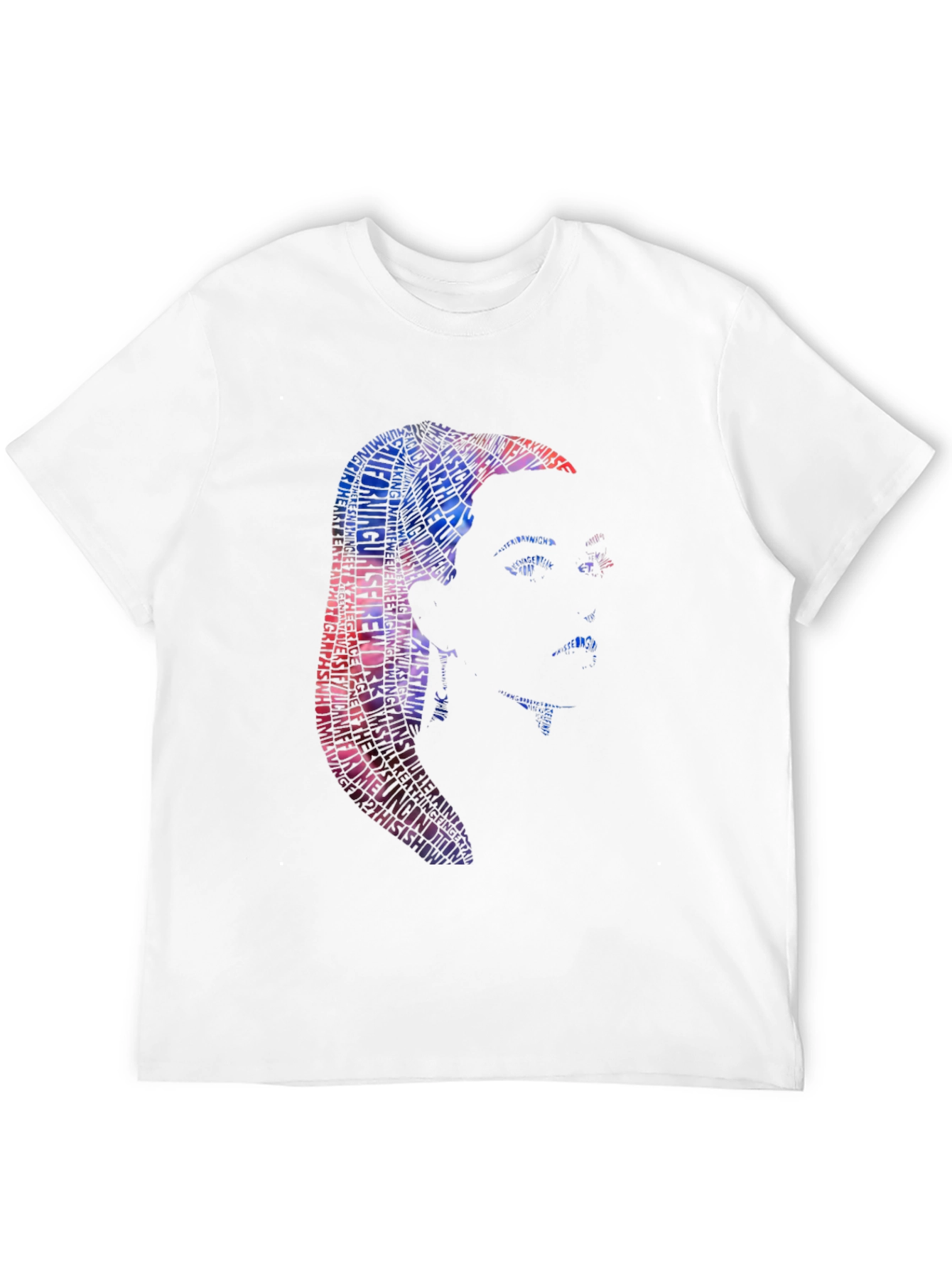 Word Art Silhouette Graphic Tee - Black