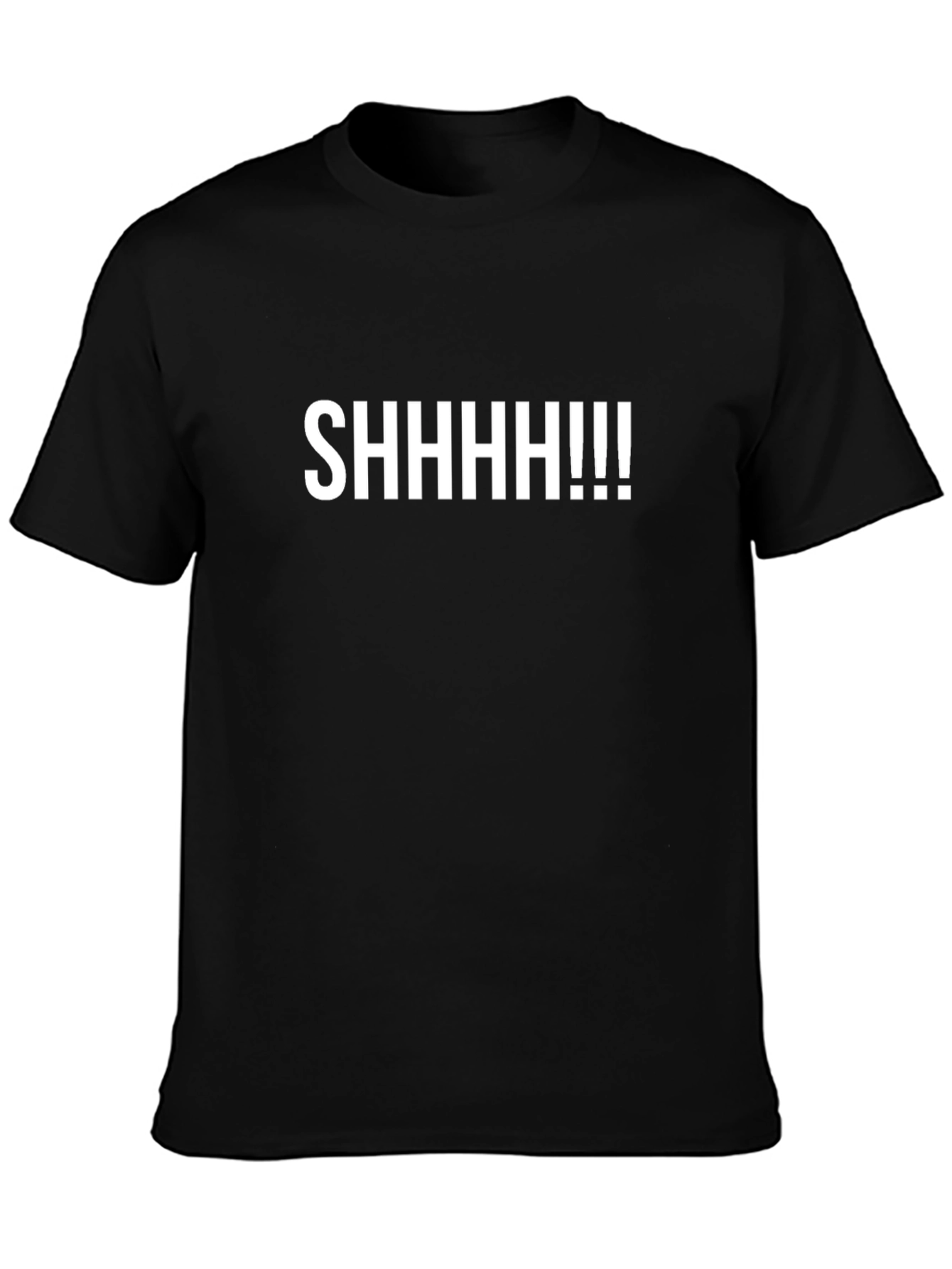 SHHHHH!!! Graphic Tee - Black Cotton T-Shirt