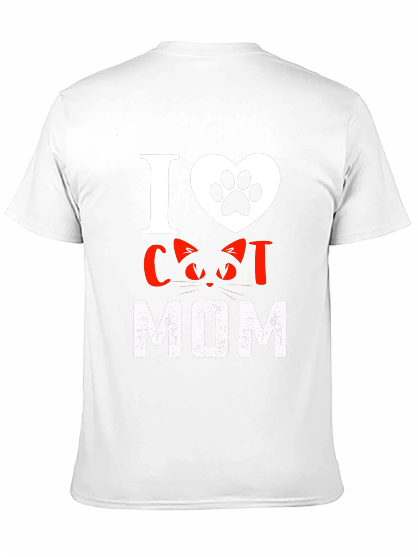 I Love Cat Mom T-Shirt - Black