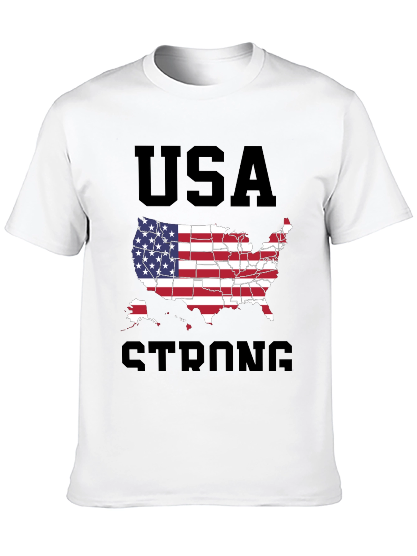 USA Strong Graphic T-Shirt Patriotic Design