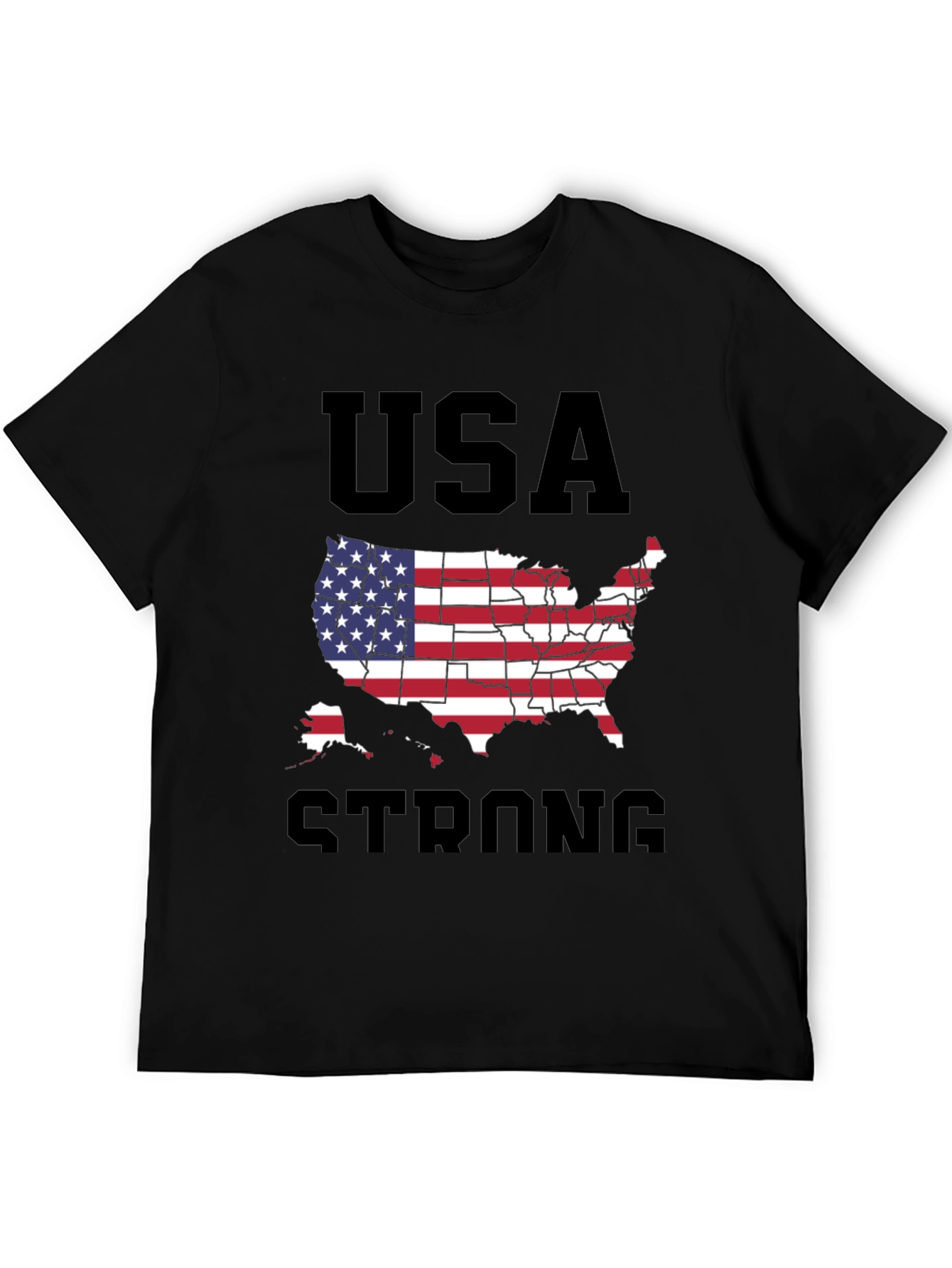USA Strong Graphic T-Shirt Patriotic Design