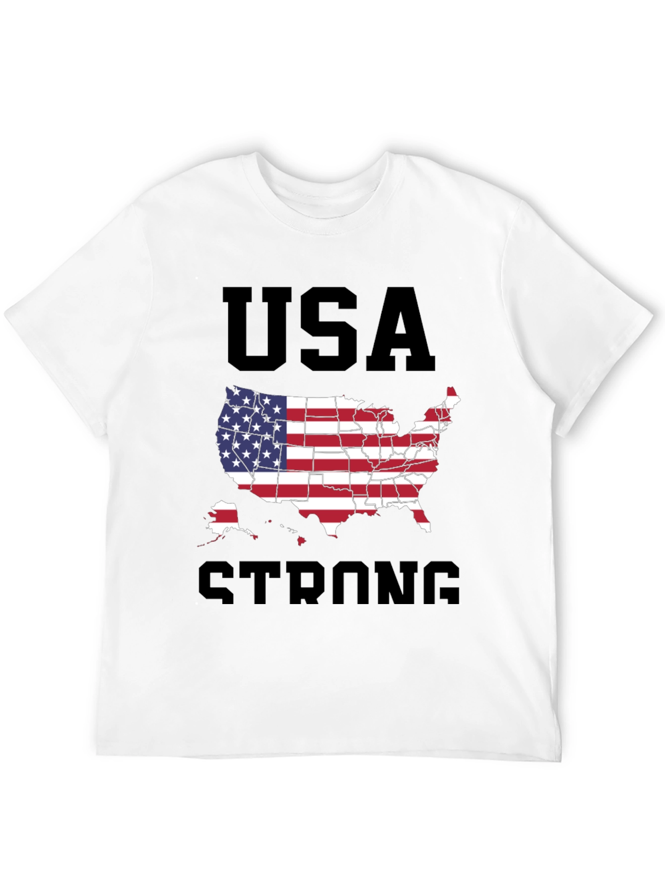 USA Strong Graphic T-Shirt Patriotic Design