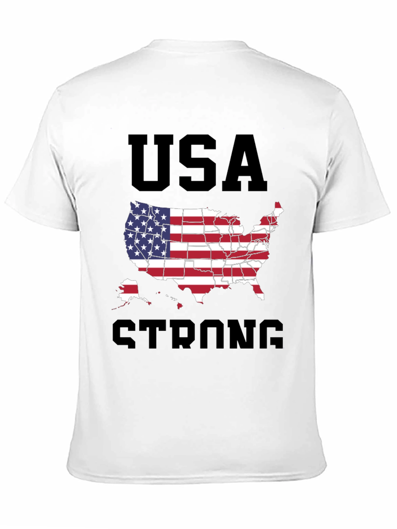 USA Strong Graphic T-Shirt Patriotic Design