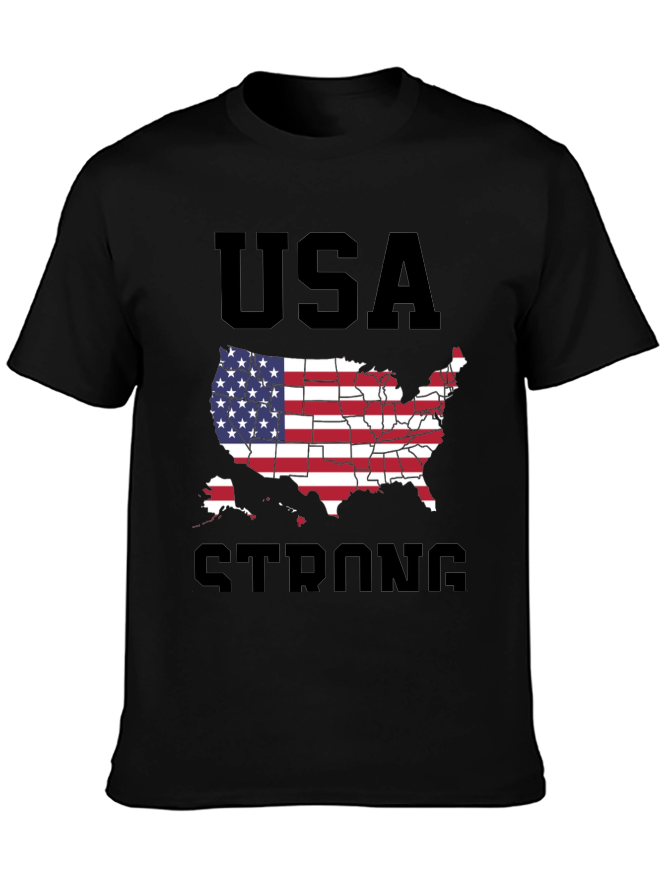USA Strong Graphic T-Shirt Patriotic Design