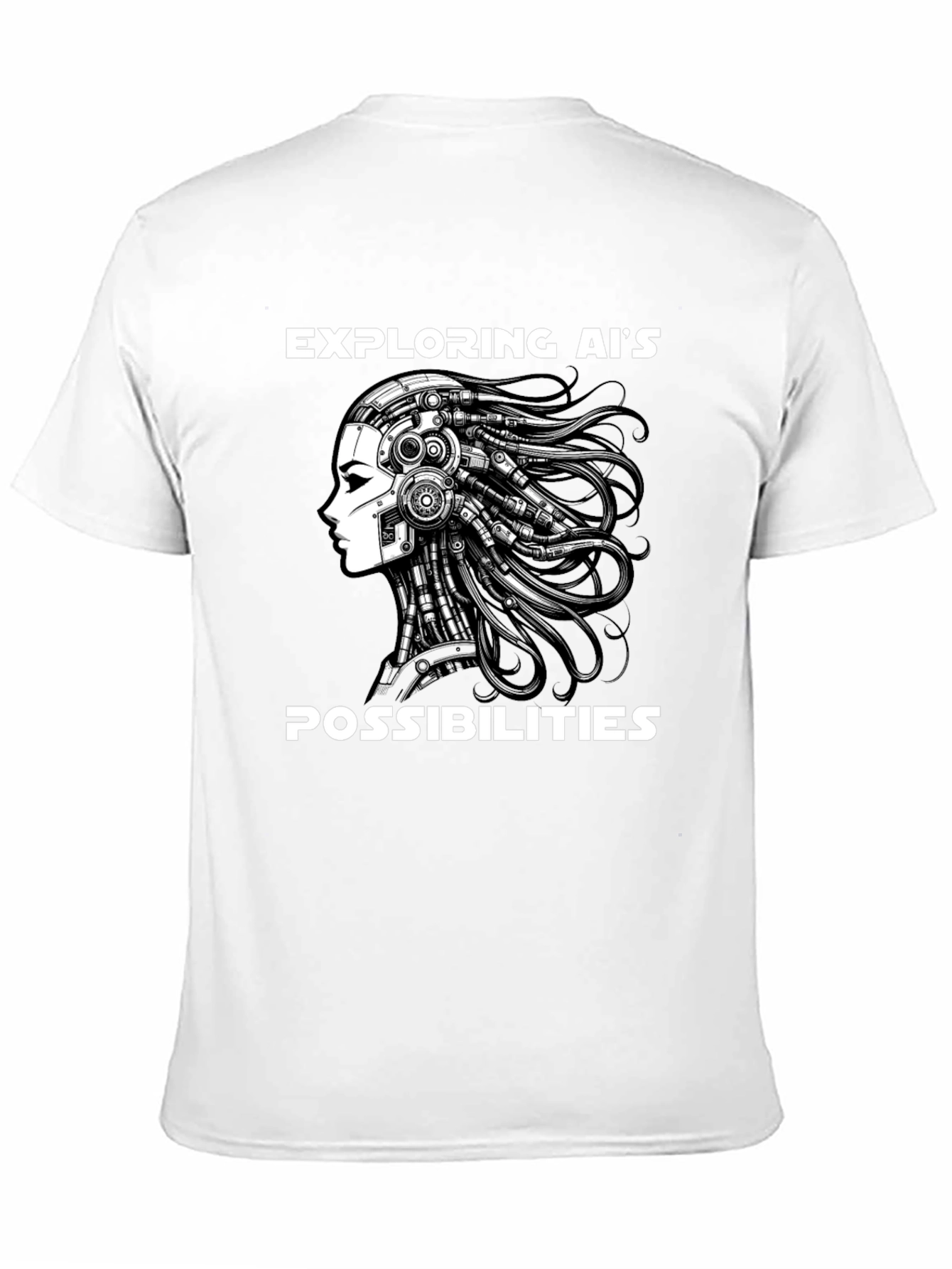 Exploring AI T-Shirt - Black Cotton Blend