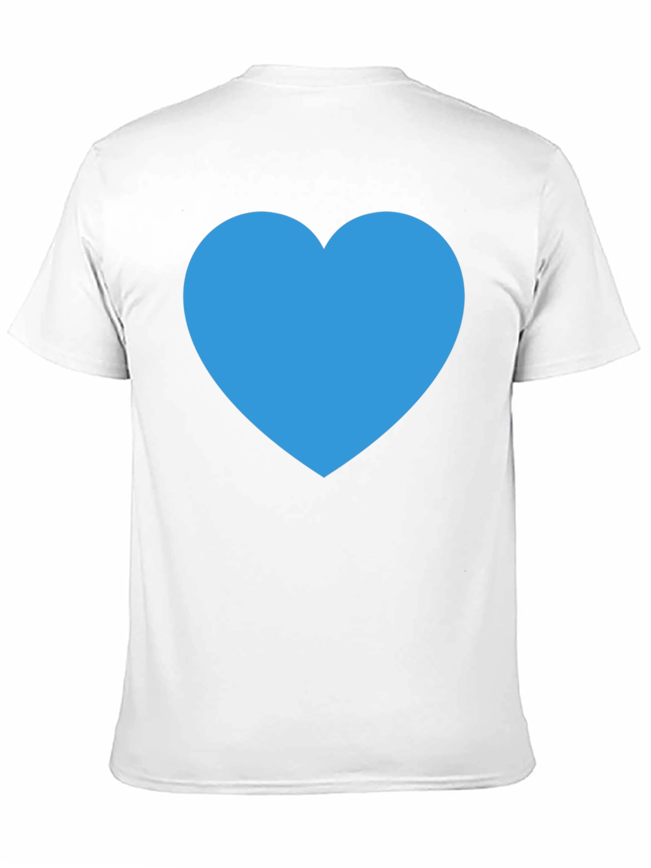 Blue Heart Graphic Black T-Shirt