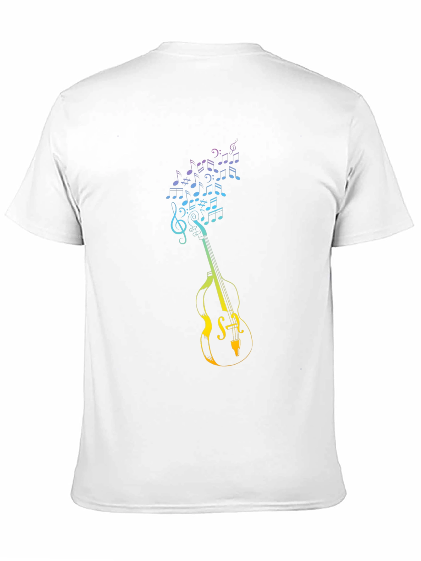 Musical Guitar Notes Graphic T-Shirt - Black