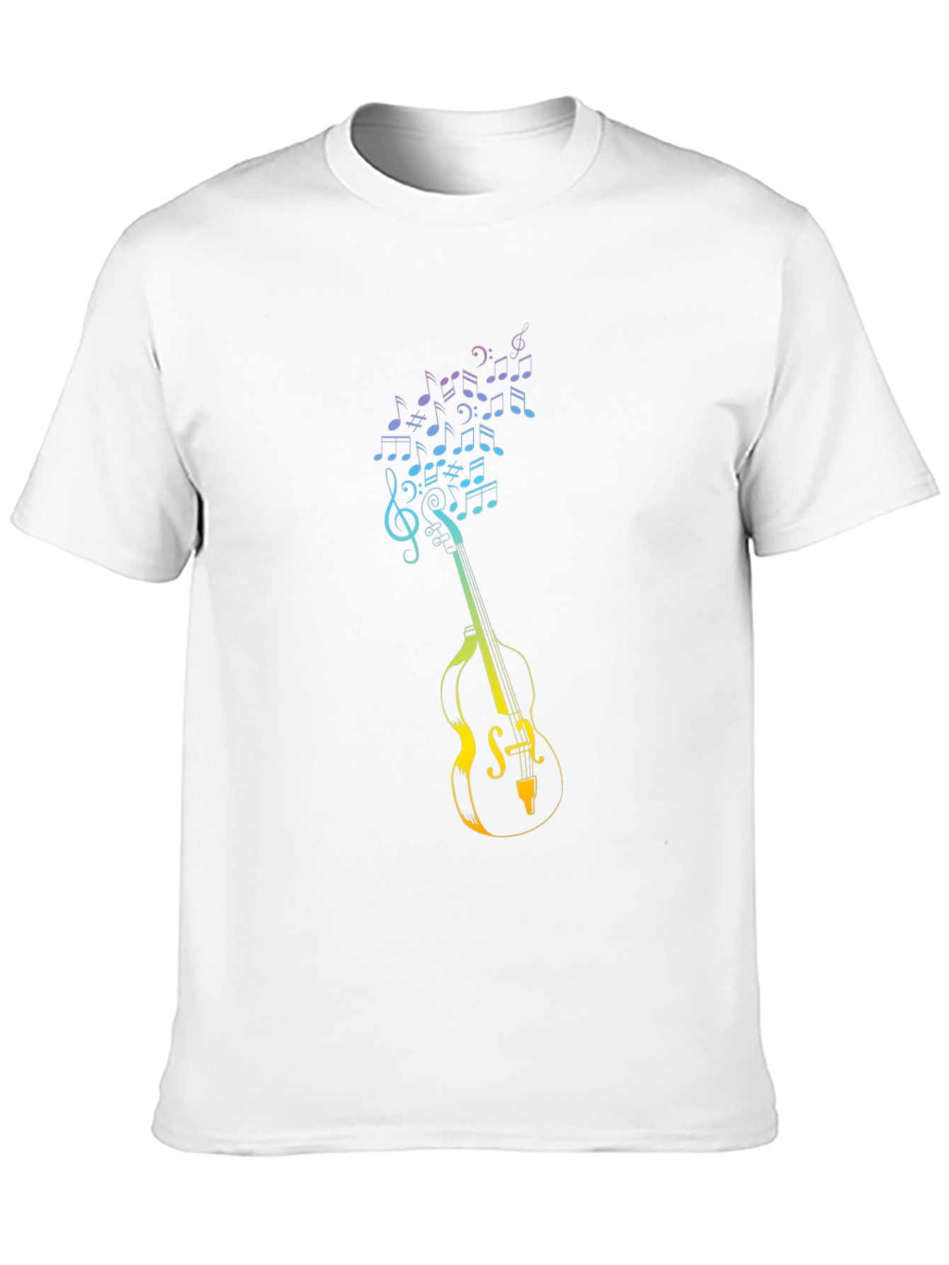 Musical Guitar Notes Graphic T-Shirt - Black