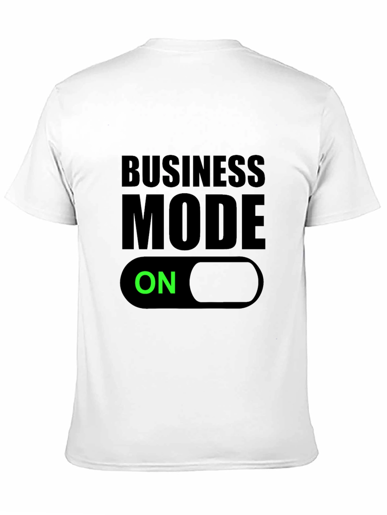 Business Mode On Black T-Shirt