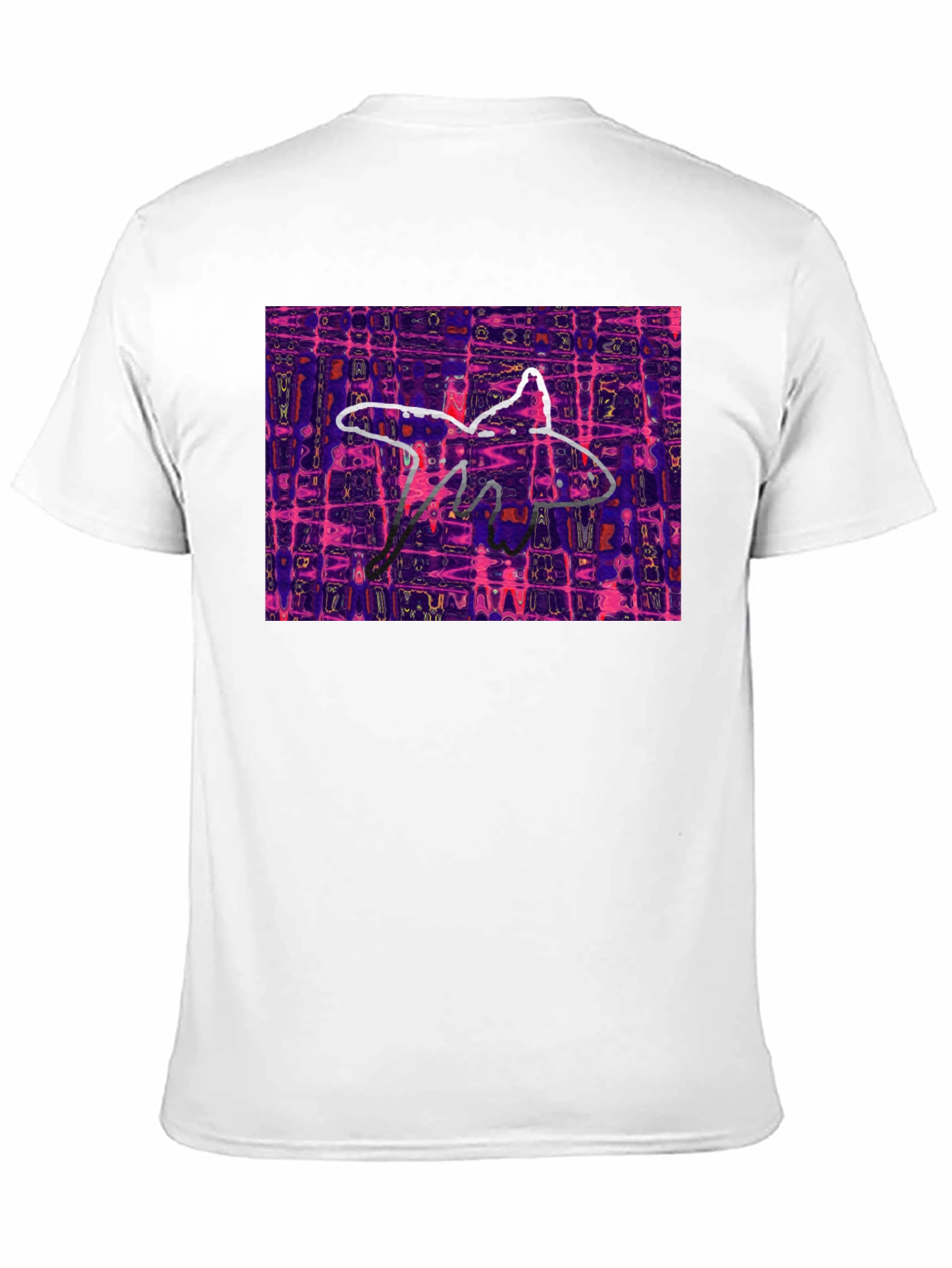 Abstract Starfish Graphic Black T-Shirt