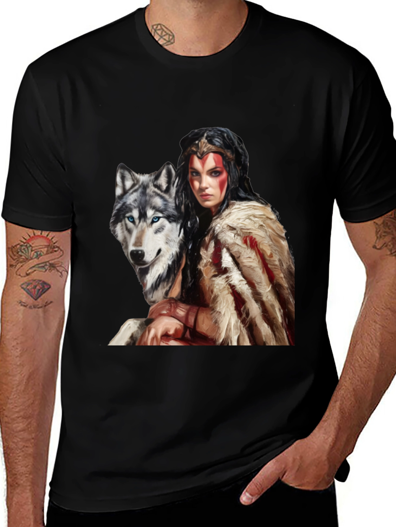 Wolf Warrior Graphic T-Shirt - Unisex