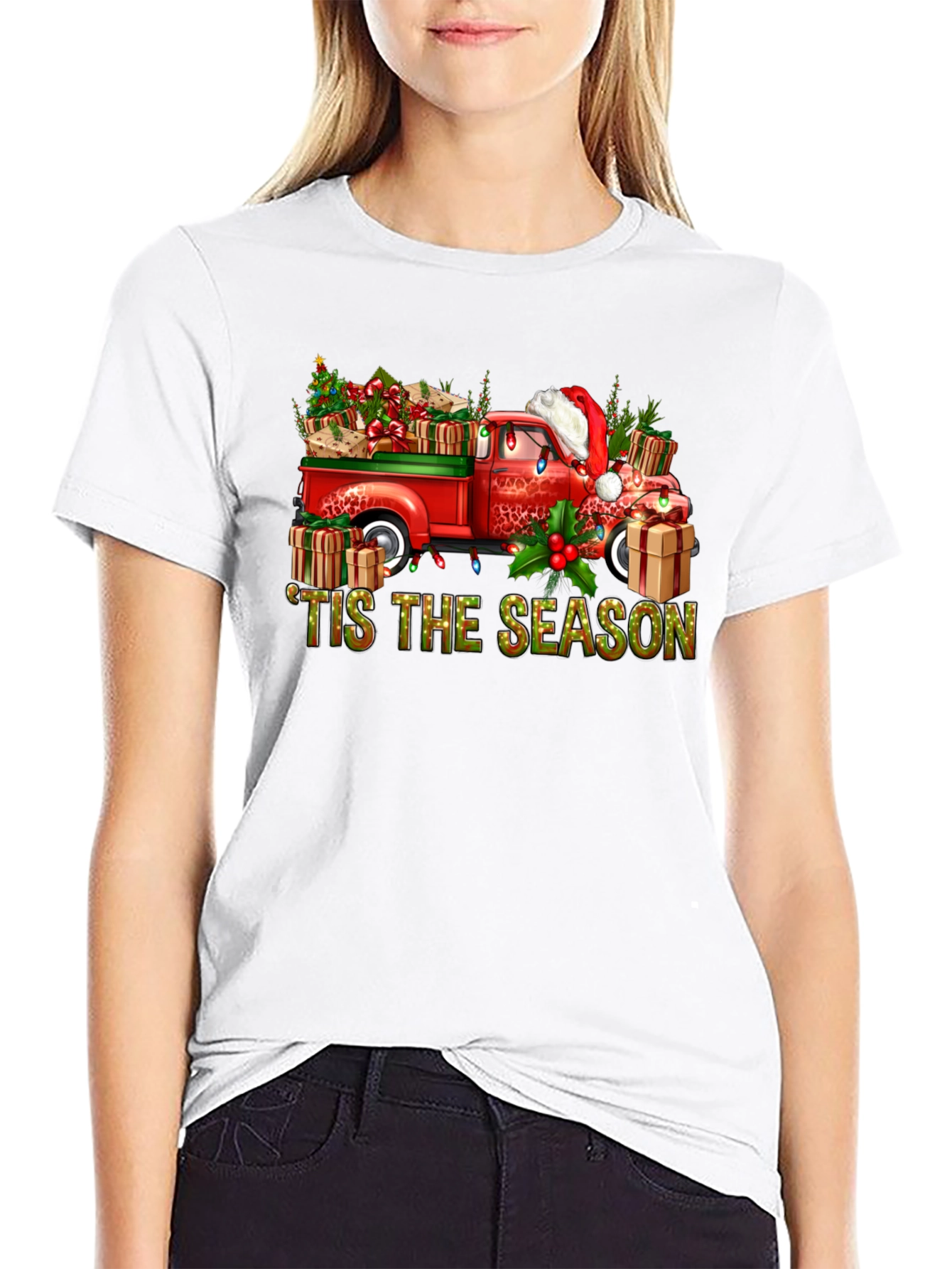 Tis the Season Christmas Truck Graphic Tee
