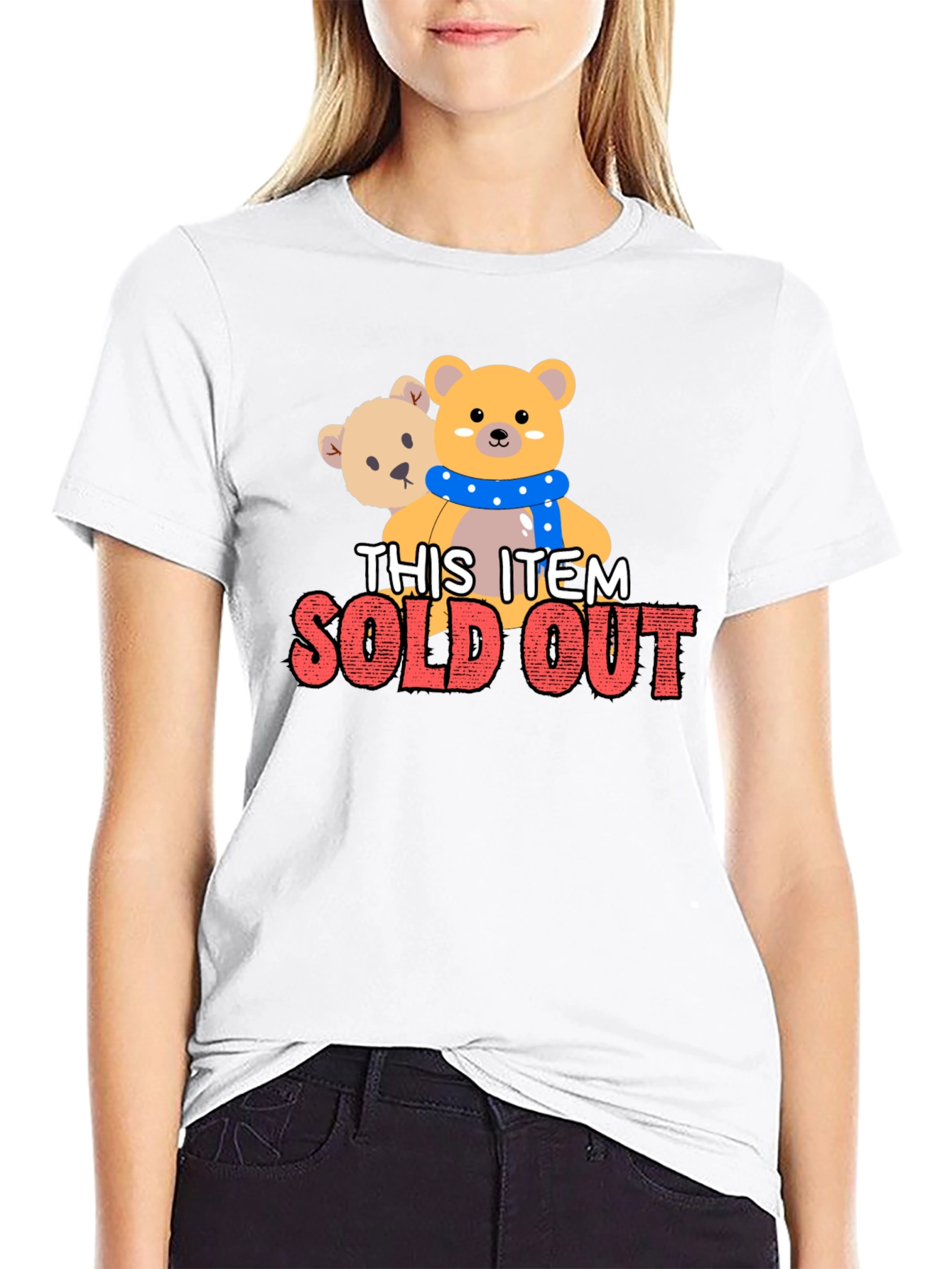 Cute Teddy Bear Graphic Tee Sold Out