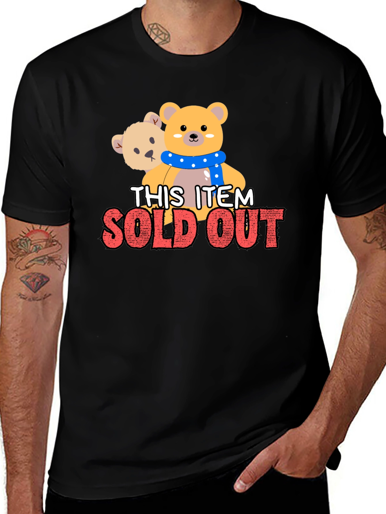 Cute Teddy Bear Graphic Tee Sold Out