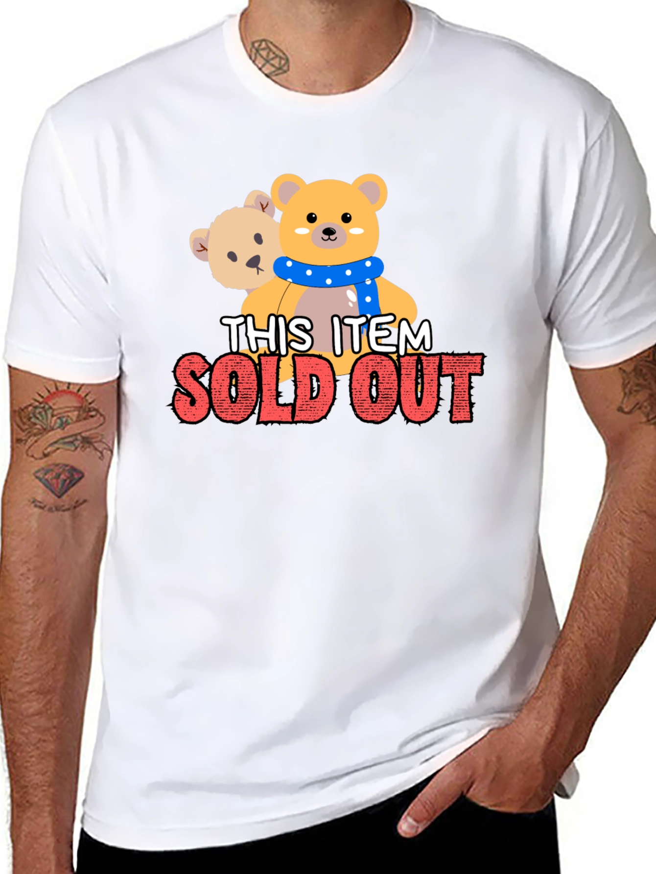 Cute Teddy Bear Graphic Tee Sold Out