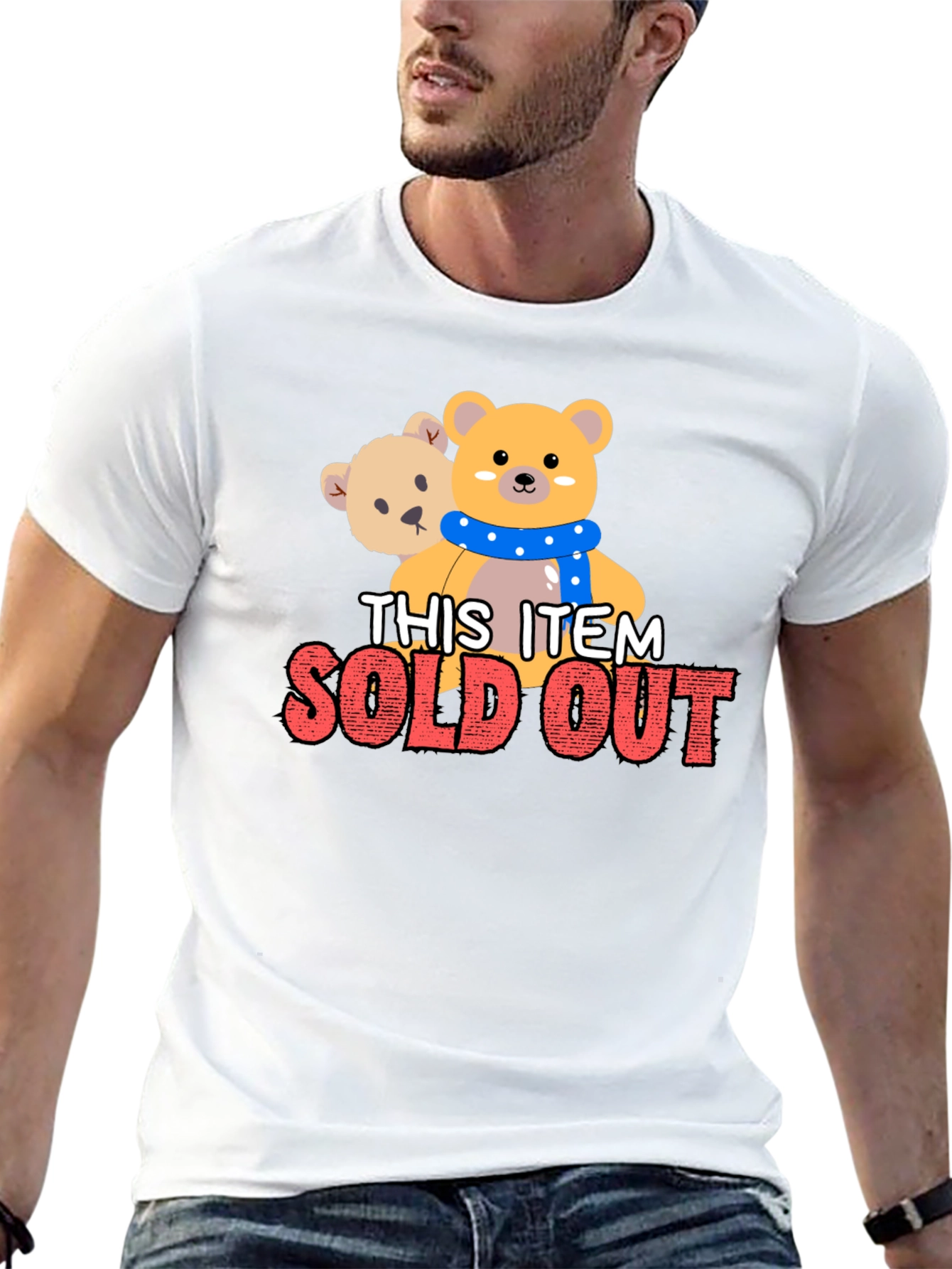 Cute Teddy Bear Graphic Tee Sold Out