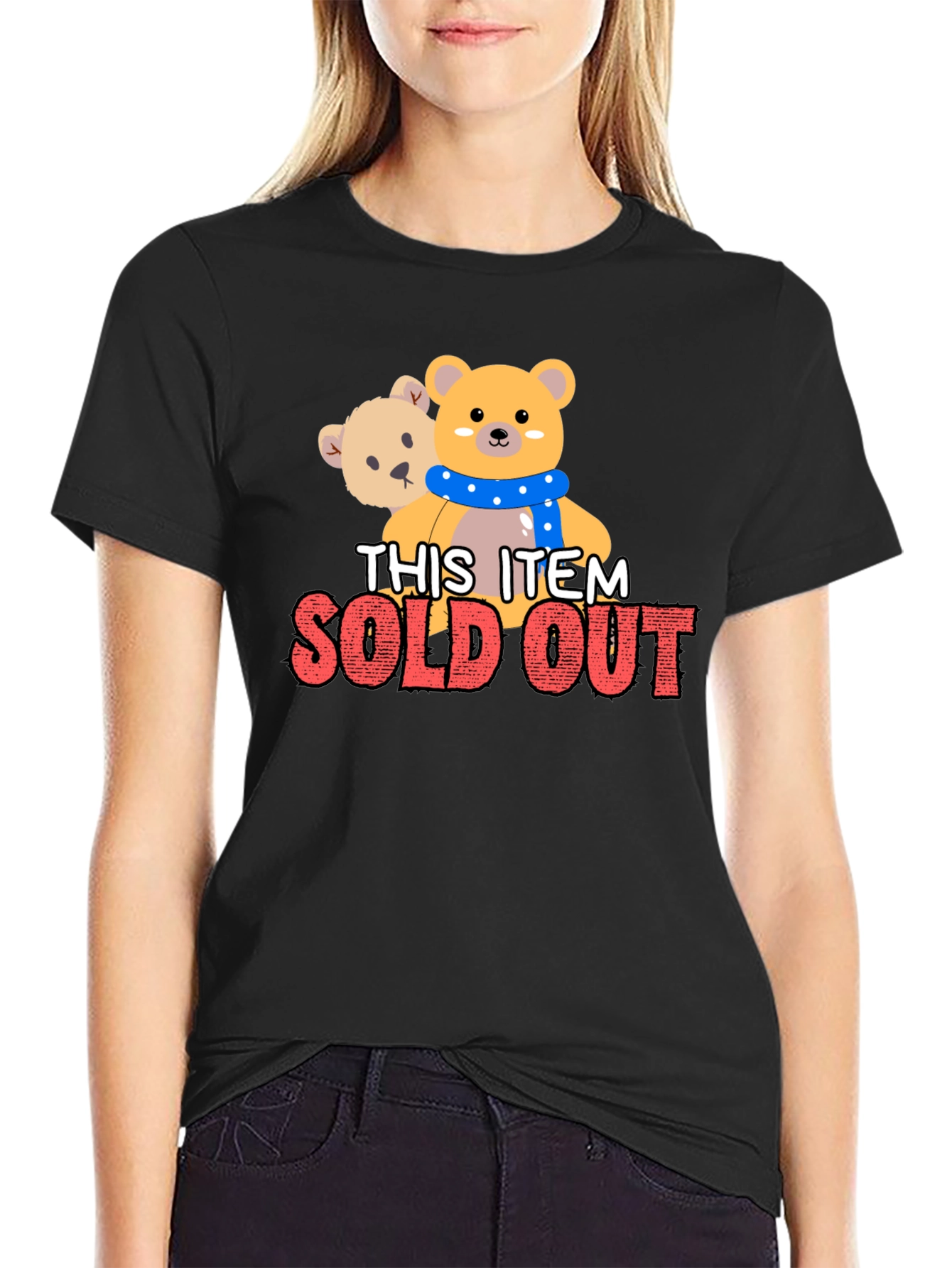 Cute Teddy Bear Graphic Tee Sold Out