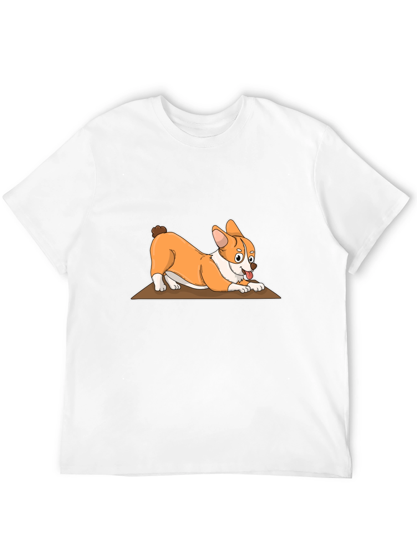 Corgi Cartoon T-Shirt - Black