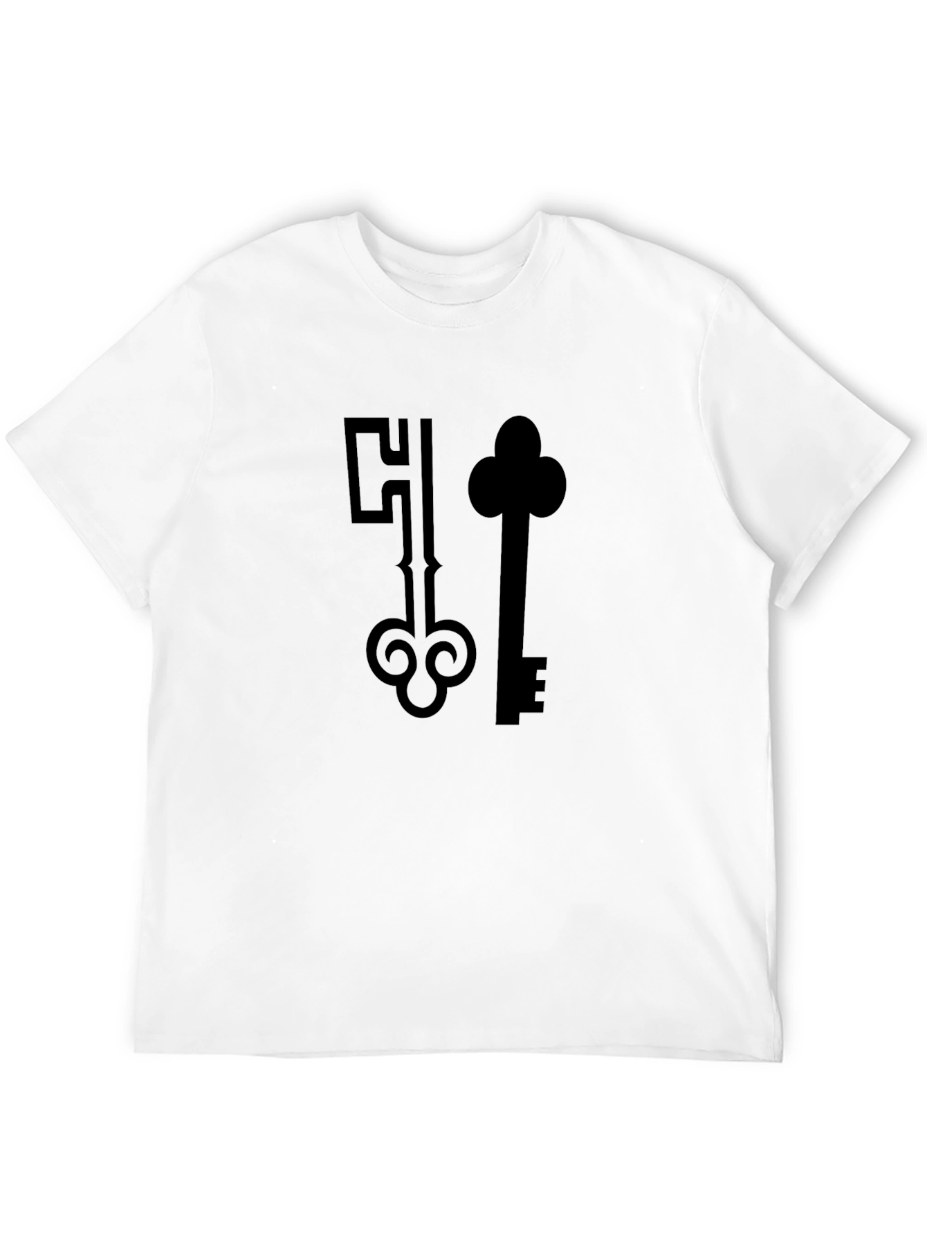 Keys Graphic Black T-Shirt for Men
