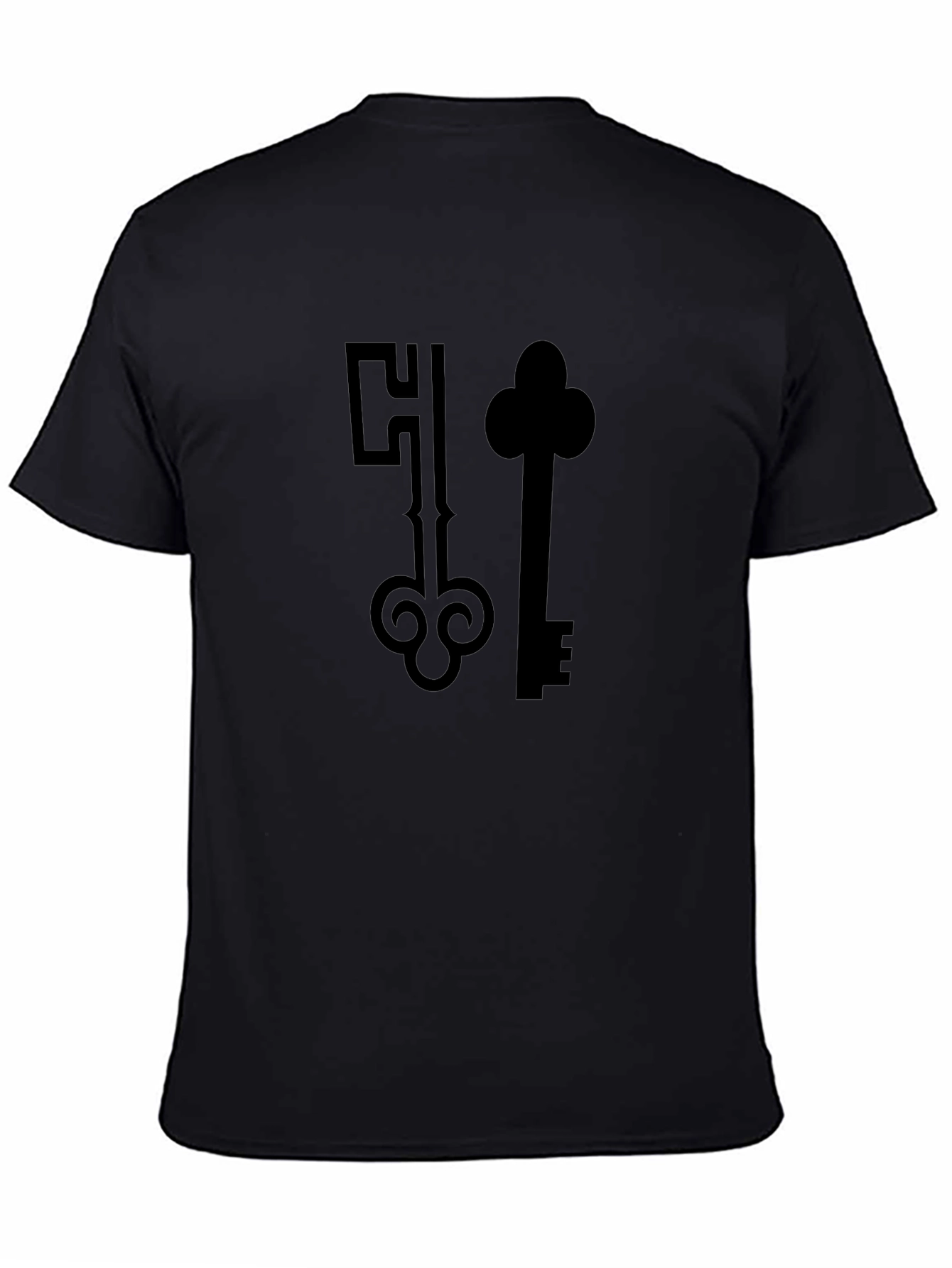 Keys Graphic Black T-Shirt for Men