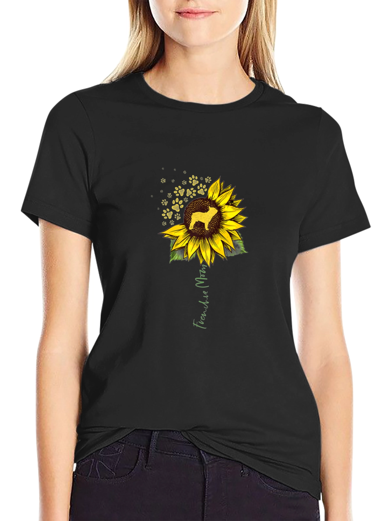 Dog Lover Sunflower Graphic Tee