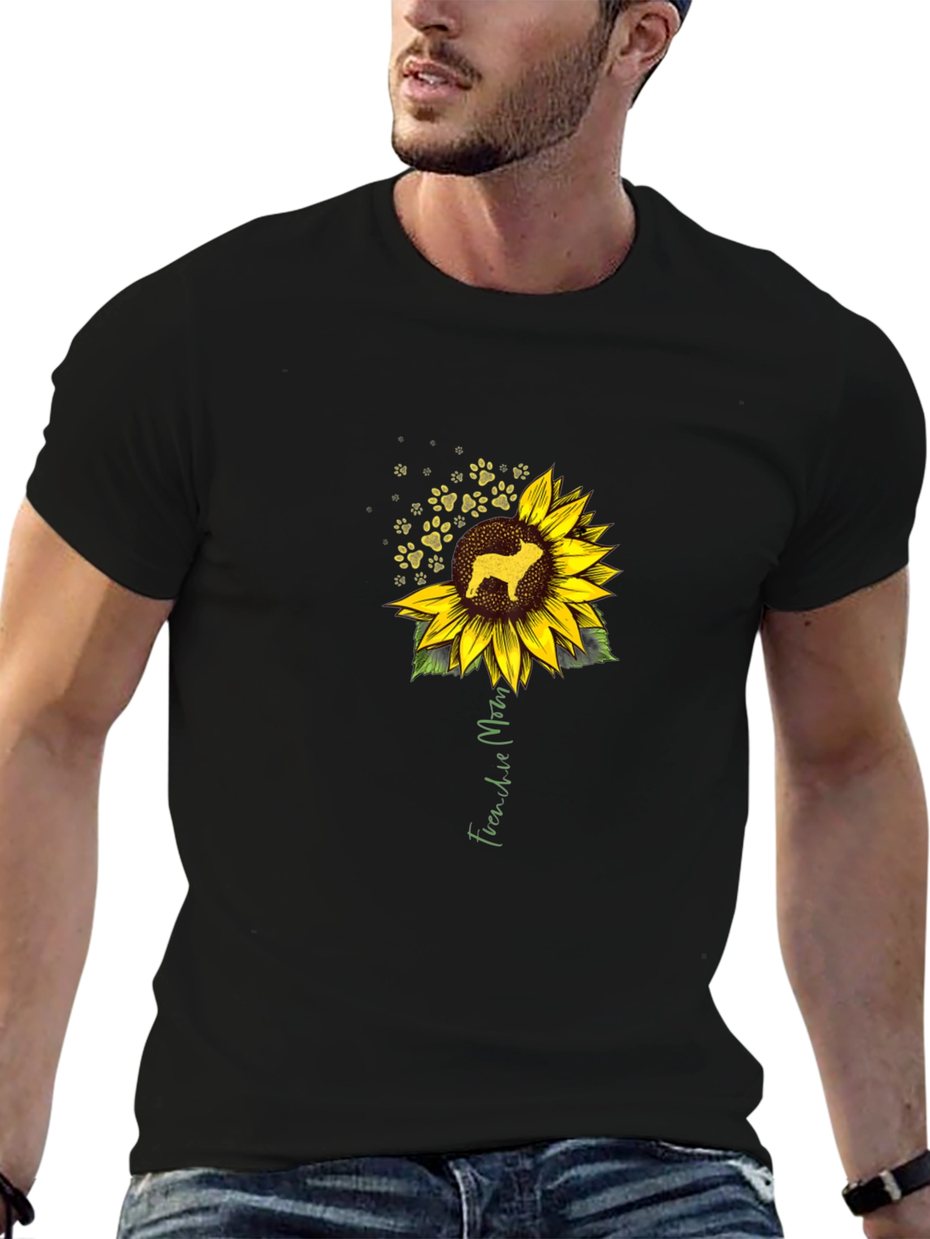 Dog Lover Sunflower Graphic Tee