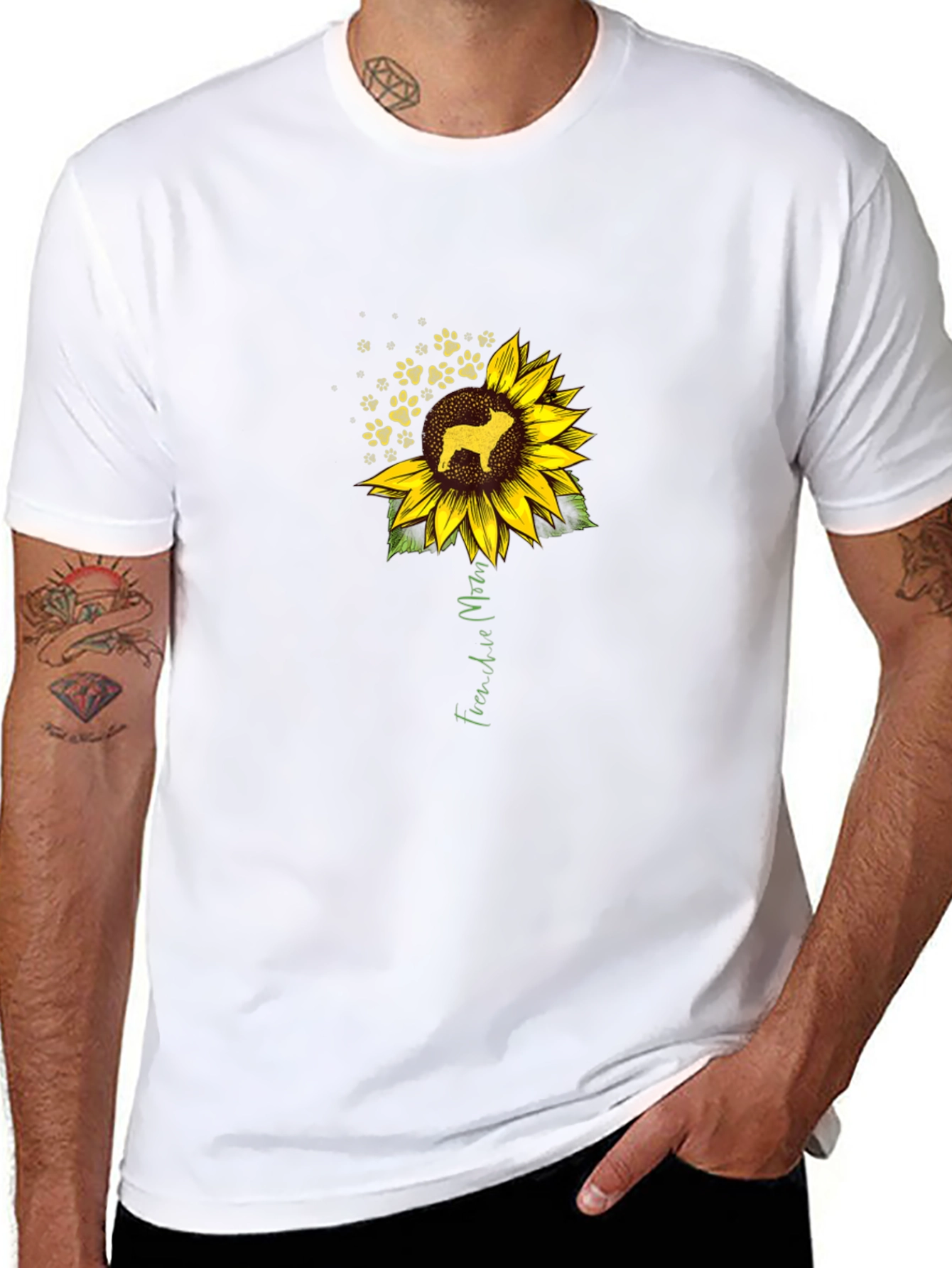 Dog Lover Sunflower Graphic Tee