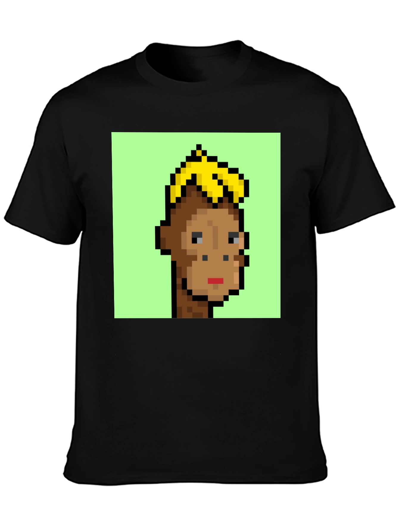 Pixelated Monkey Graphic Tee - Crypto Art Fashion