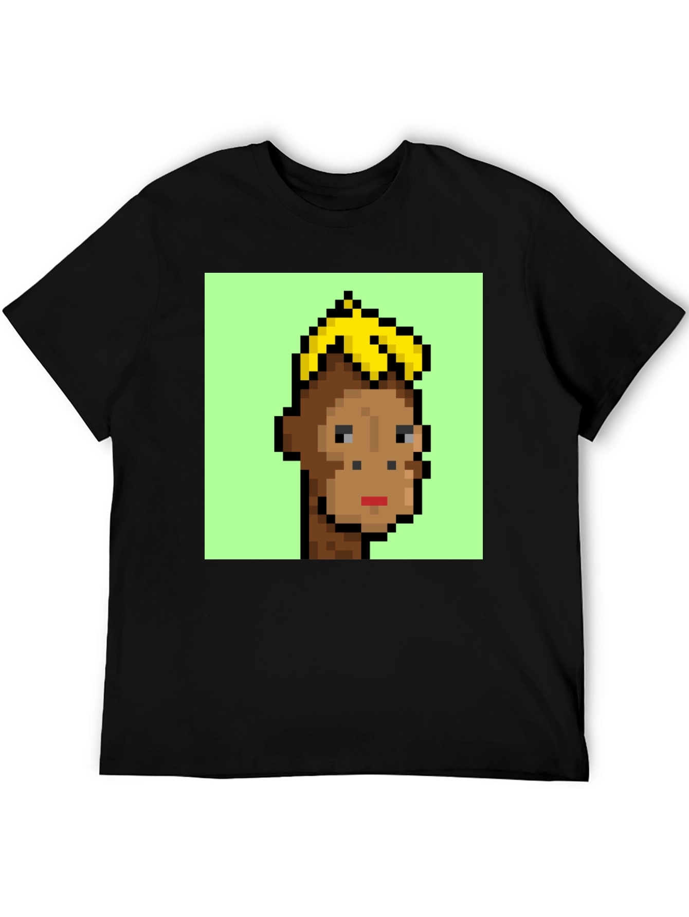 Pixelated Monkey Graphic Tee - Crypto Art Fashion