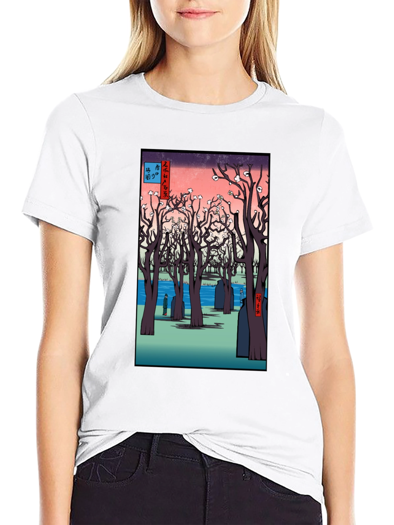 Japanese Art Black T-Shirt