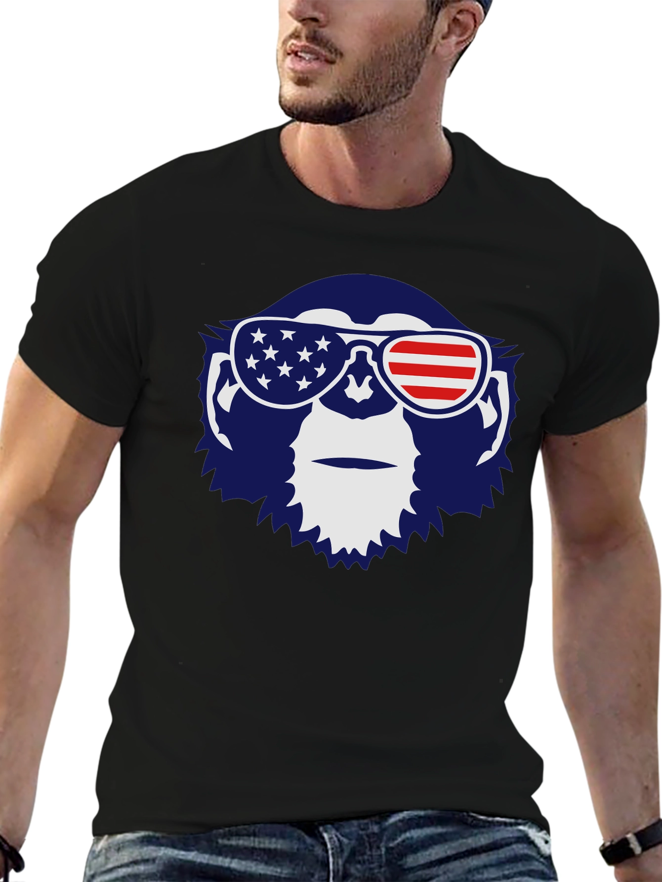 Patriotic Monkey Graphic Tee