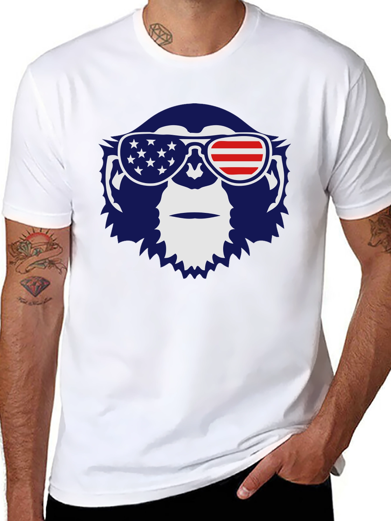 Patriotic Monkey Graphic Tee