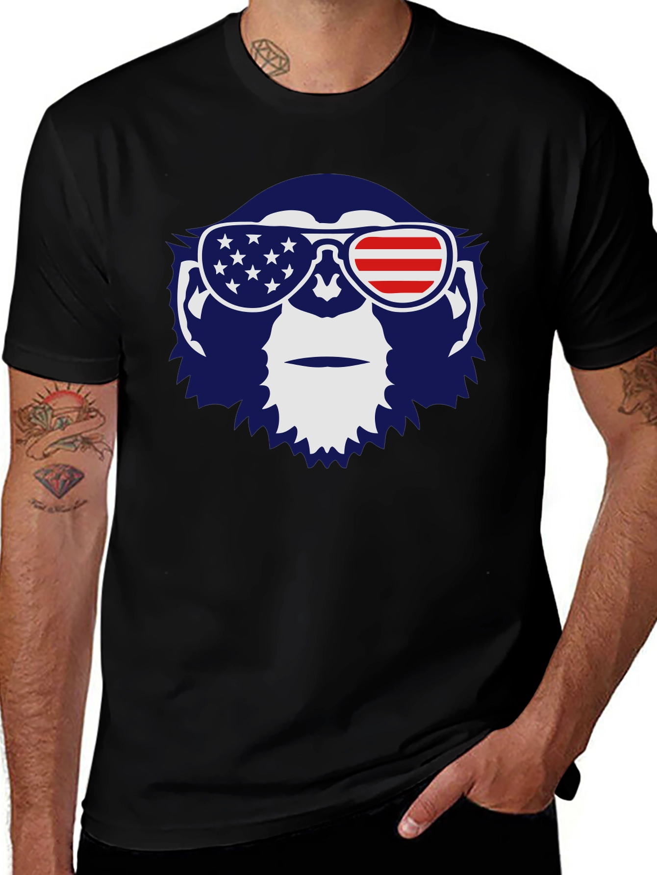 Patriotic Monkey Graphic Tee