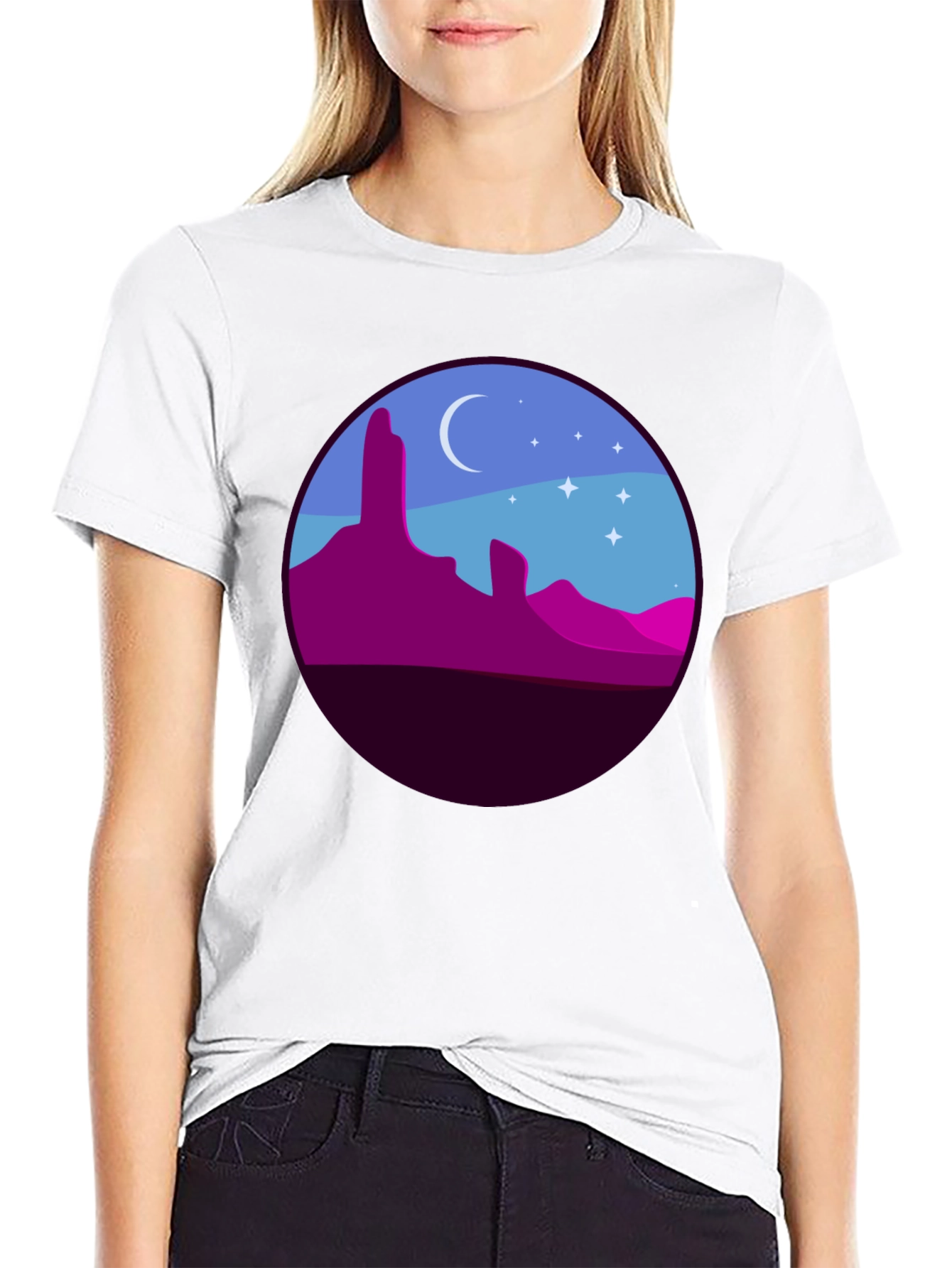 Desert Nightscape Graphic Tee