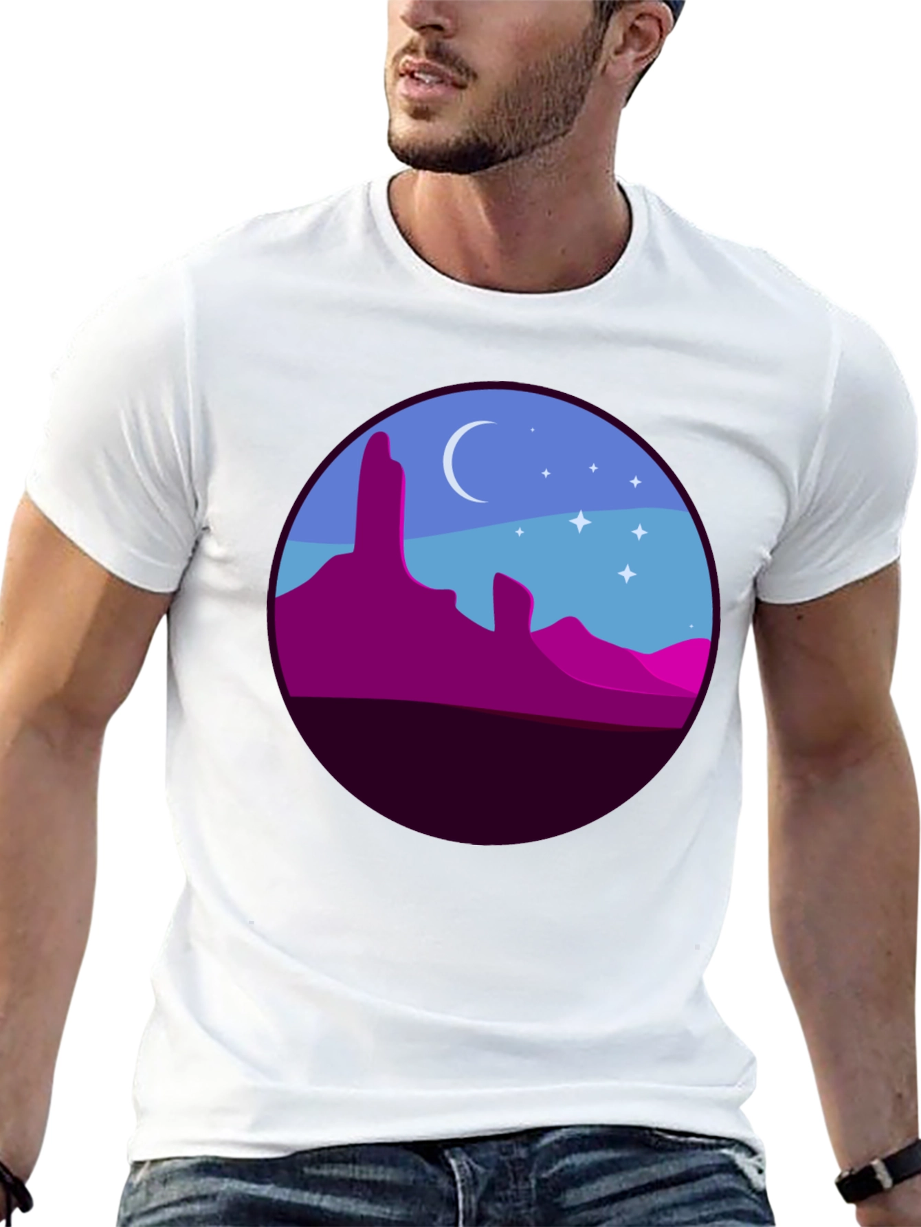 Desert Nightscape Graphic Tee