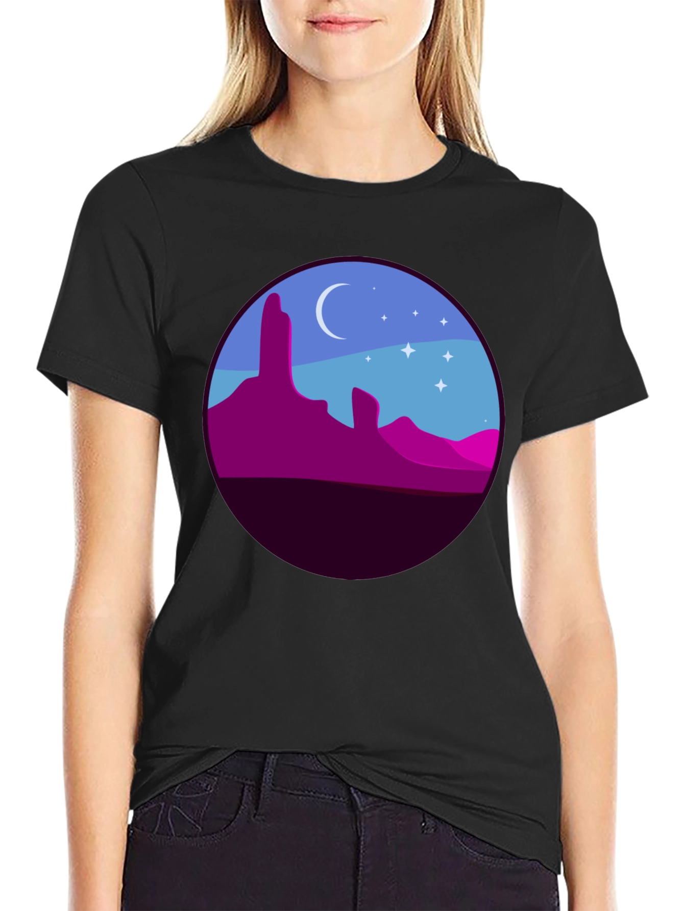 Desert Nightscape Graphic Tee