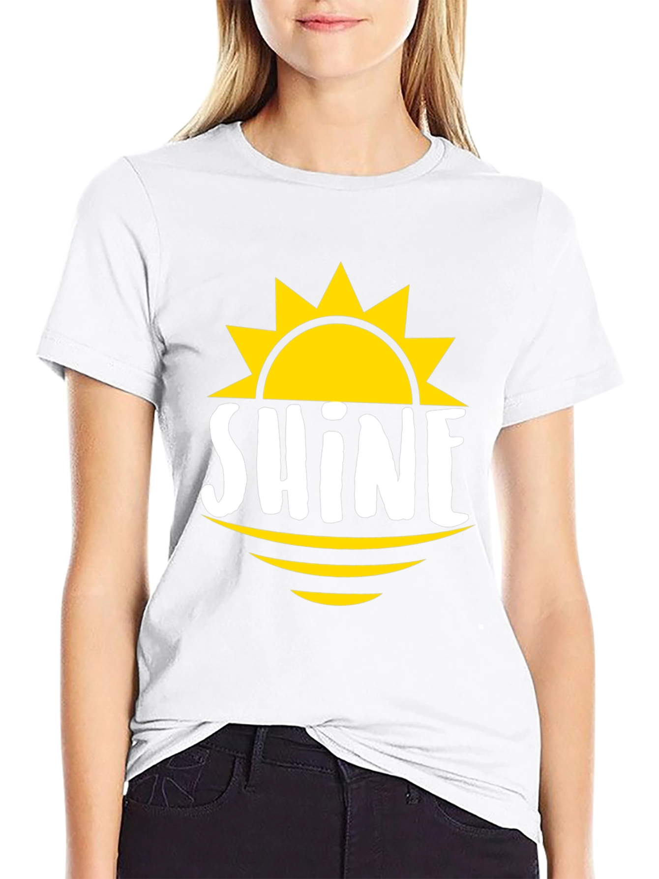 Shine Graphic Tee - Mens Black Cotton T-Shirt