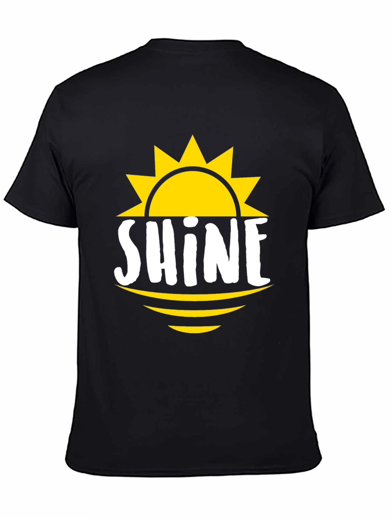 Shine Graphic Tee - Mens Black Cotton T-Shirt