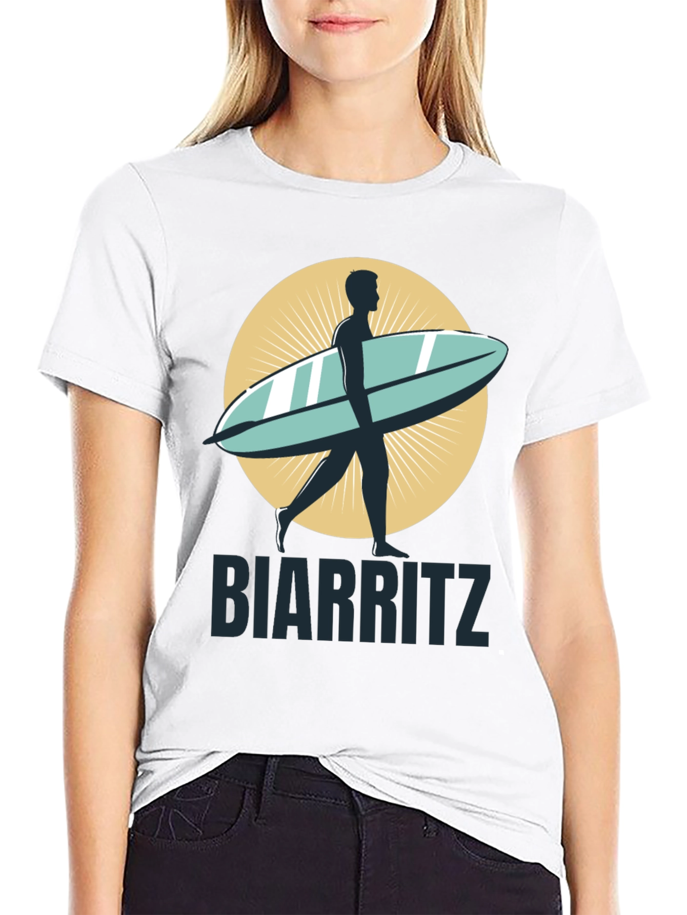 Biarritz Surfboard Graphic Tee - Stylish Casual Wear