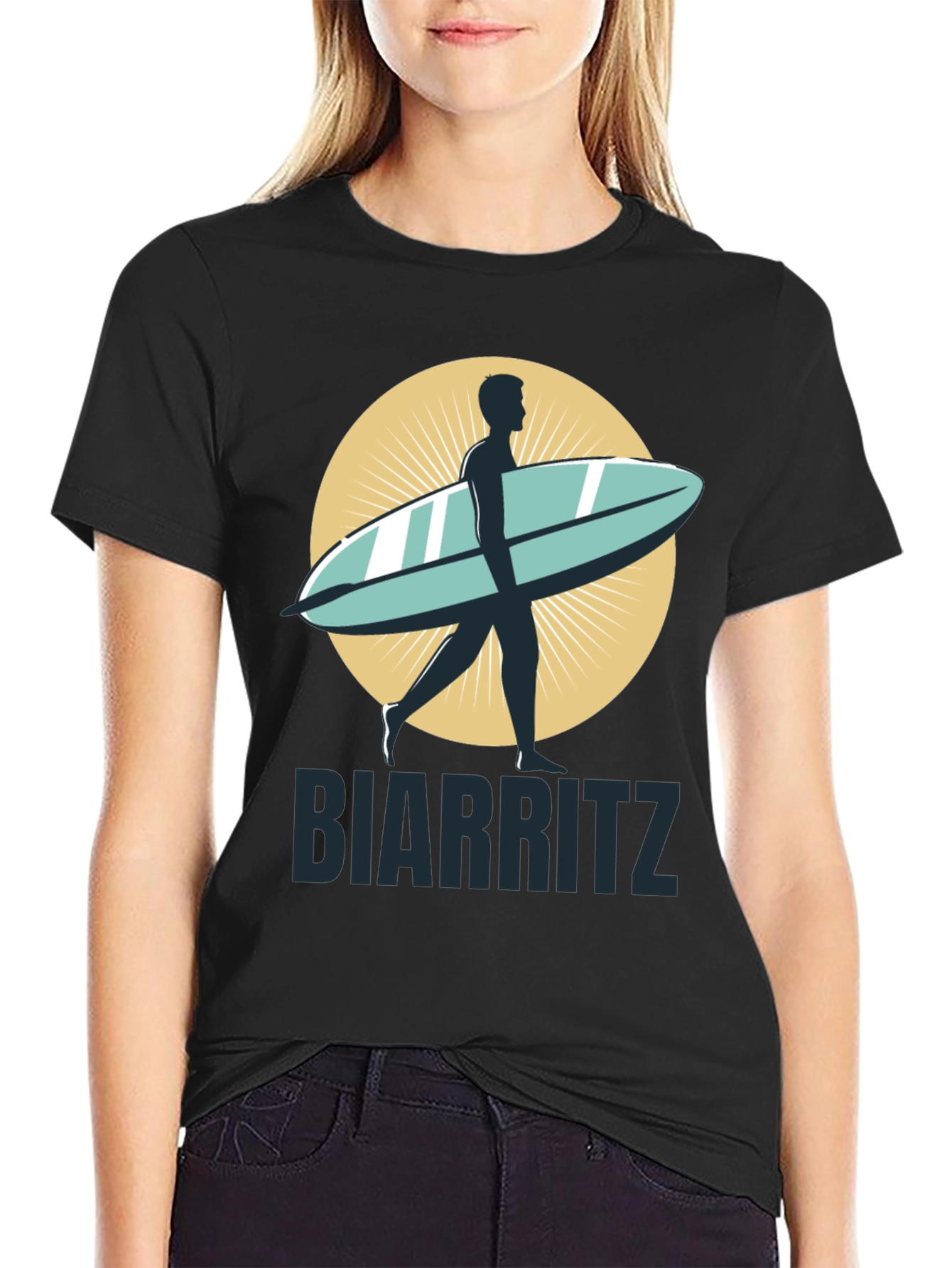 Biarritz Surfboard Graphic Tee - Stylish Casual Wear