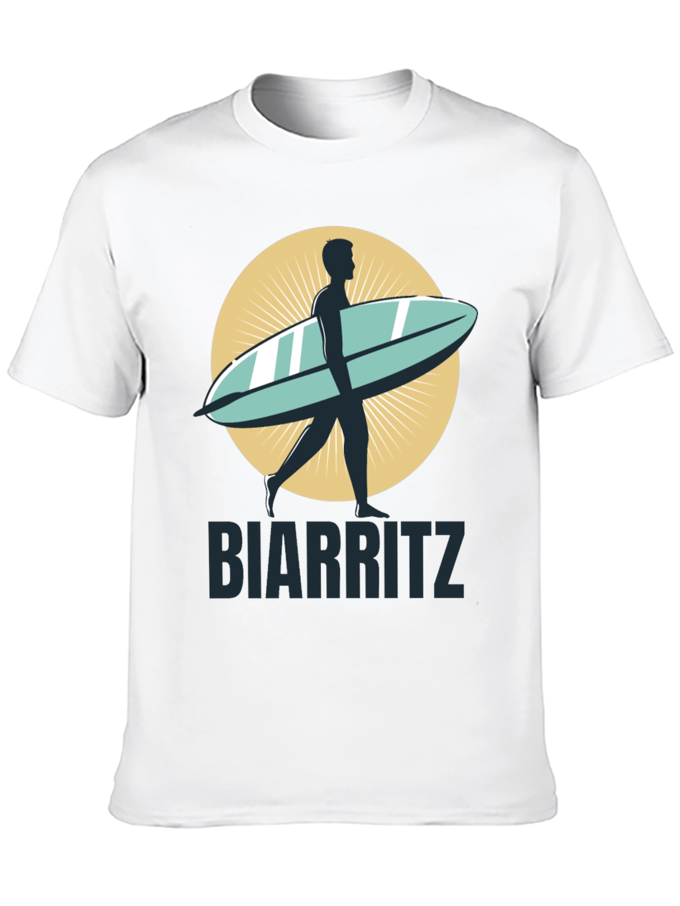 Biarritz Surfboard Graphic Tee - Stylish Casual Wear