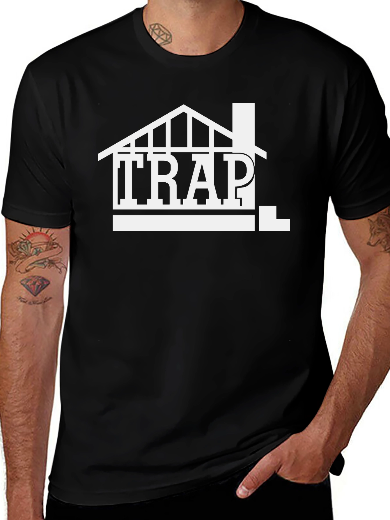 Trap House Black Graphic Tee