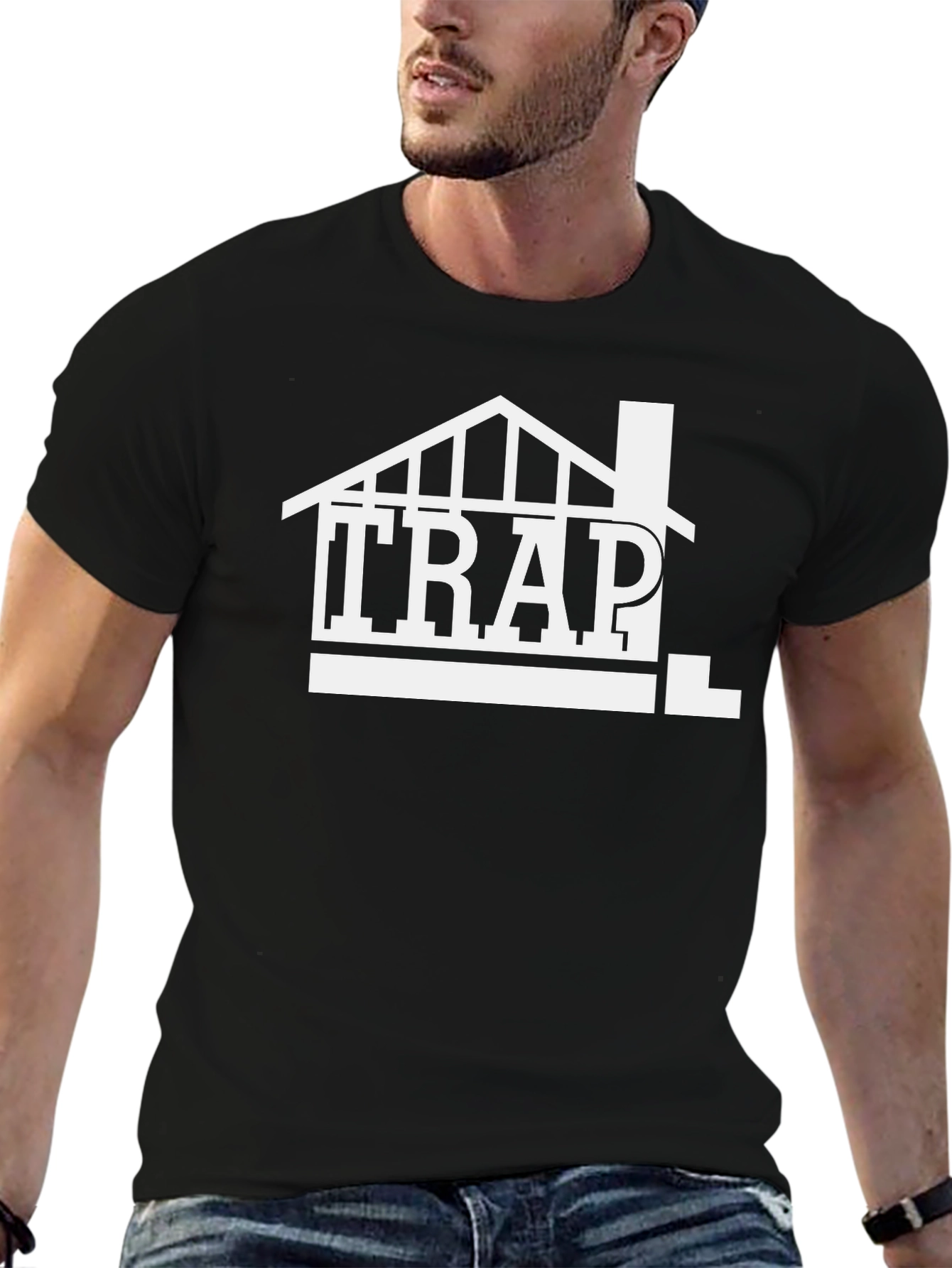 Trap House Black Graphic Tee